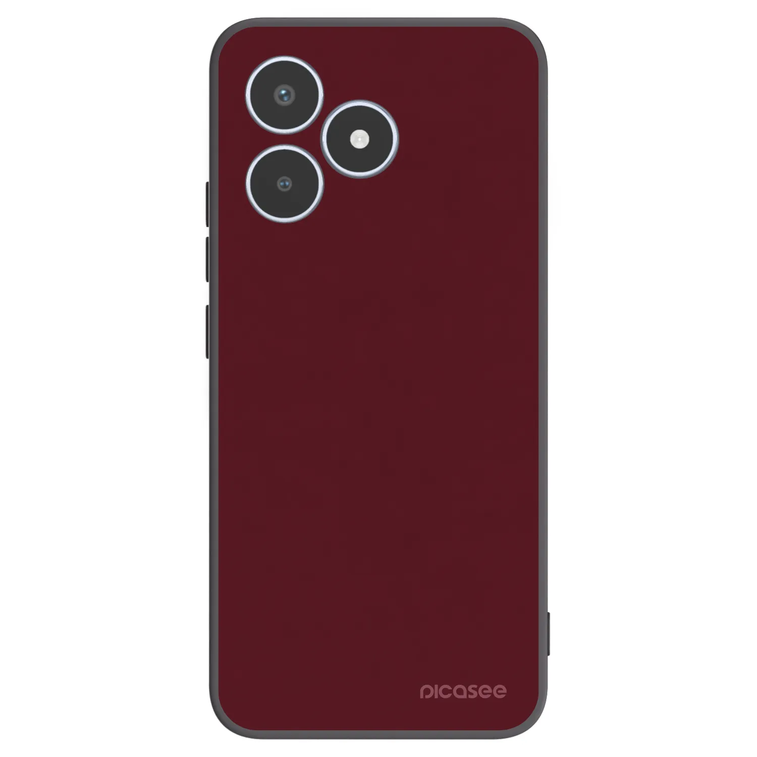 Picasee Realme C53 Hülle - Schwarzes Silikon - Burgundy red
