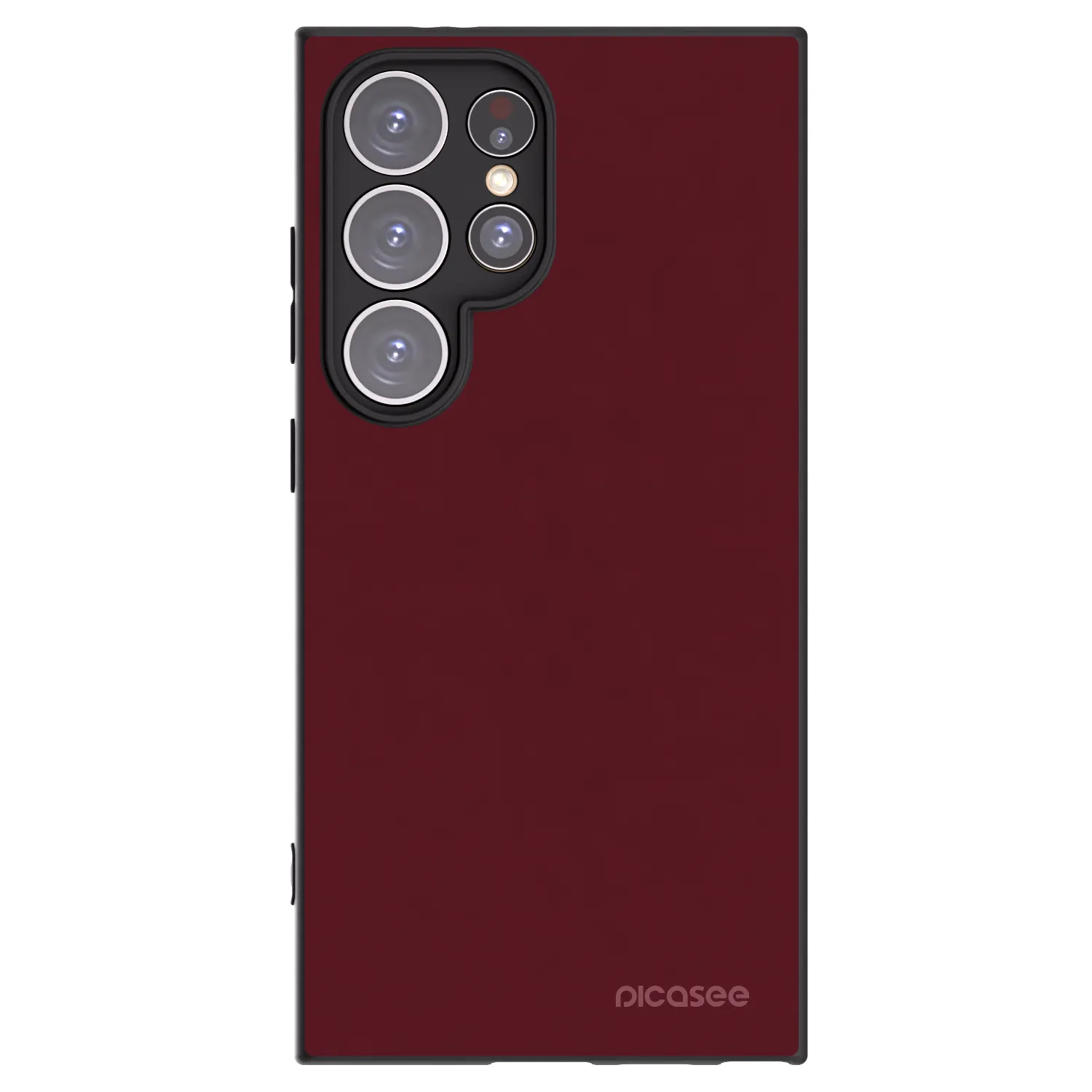 Picasee Samsung Galaxy S24 Ultra S928B 5G Hülle - Schwarzes Silikon - Burgundy red