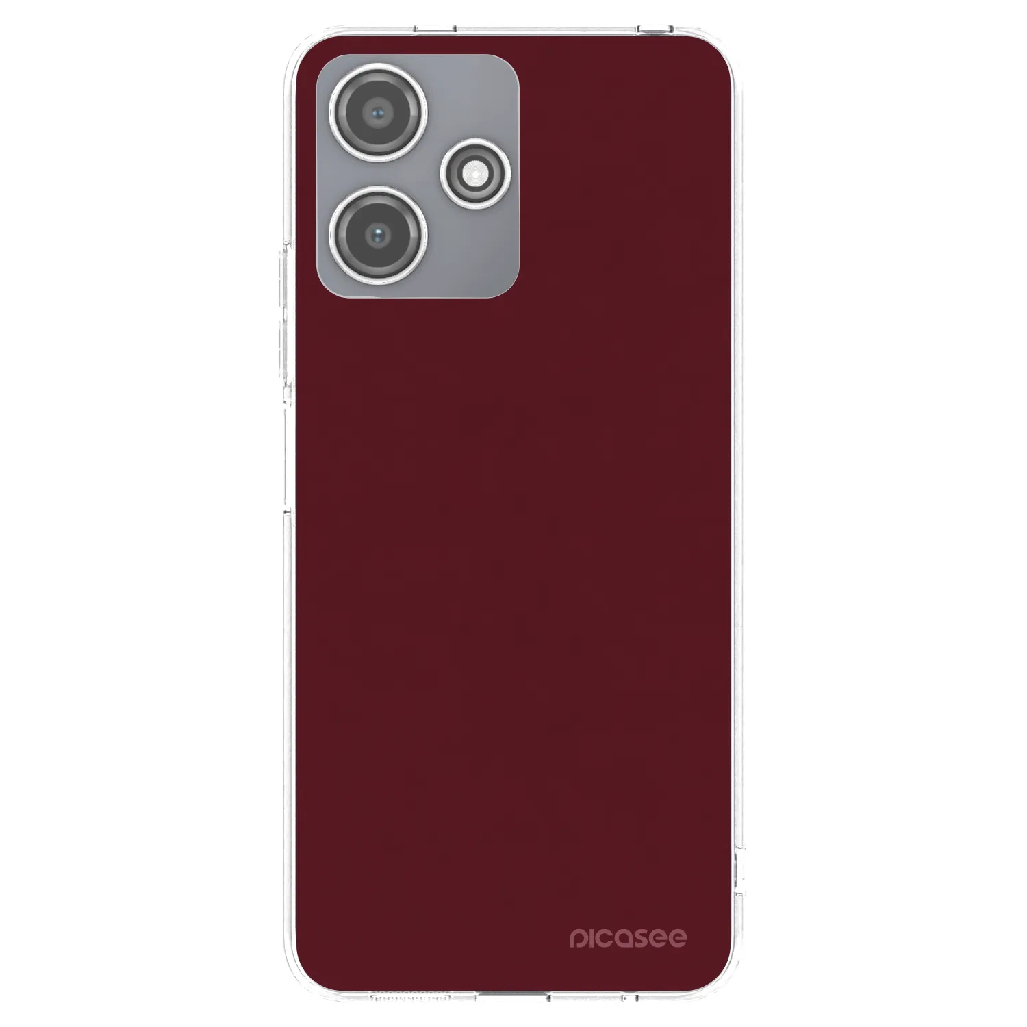 Picasee Xiaomi Redmi 12 5G Hülle - Transparentes Silikon - Burgundy red