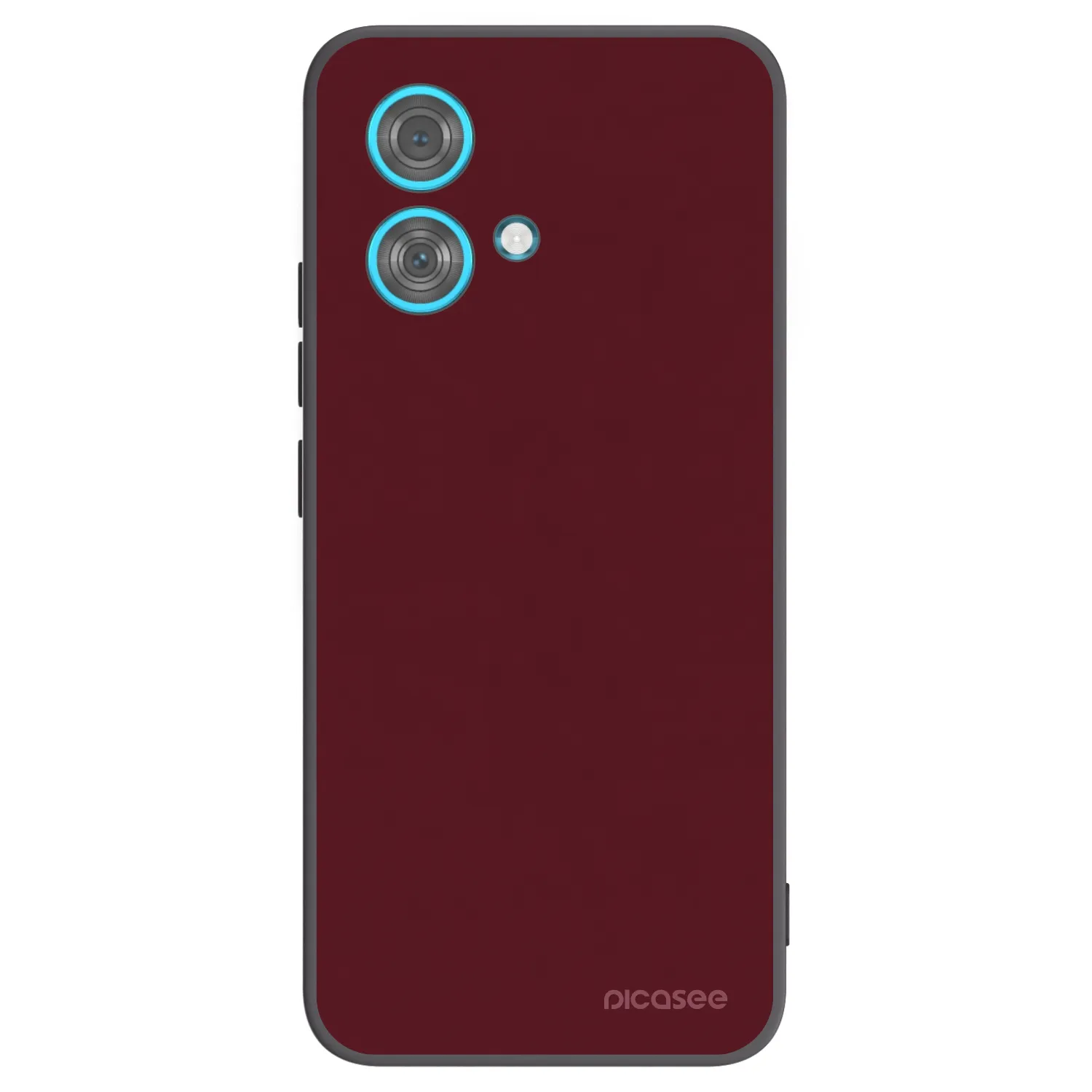 Picasee Motorola Edge 40 Neo Hülle - Schwarzes Silikon - Burgundy red