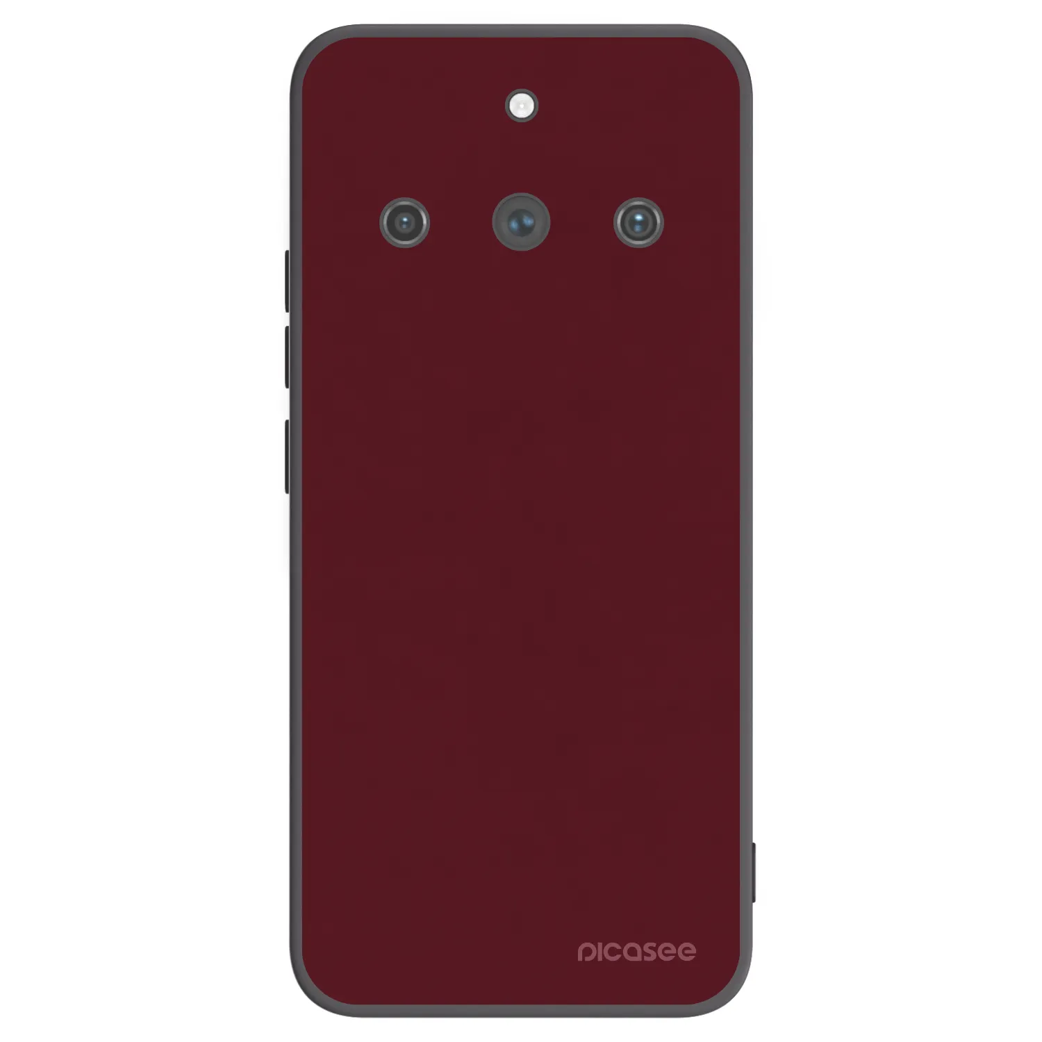 Picasee Realme 11 Pro+ Hülle - Schwarzes Silikon - Burgundy red