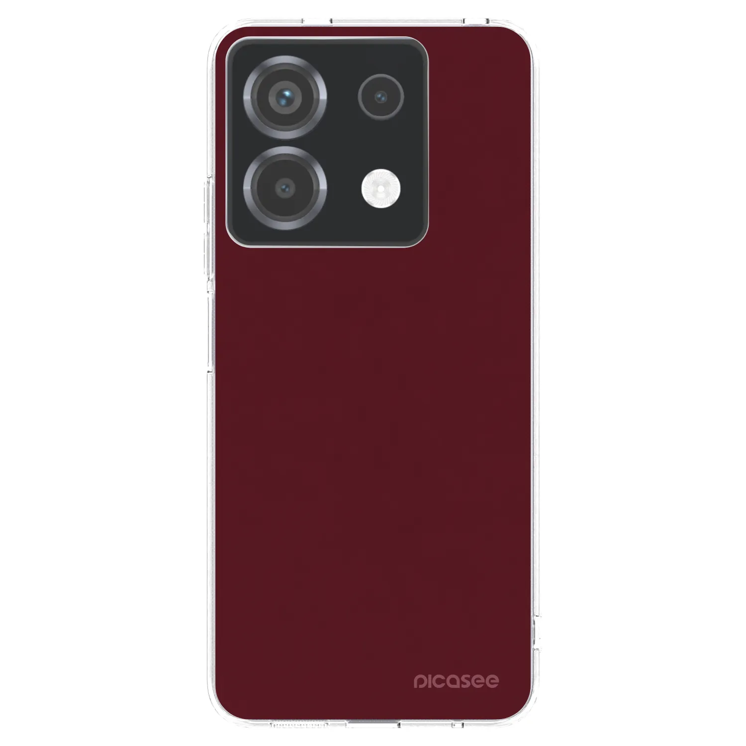 Picasee Xiaomi Poco X6 Hülle - Transparentes Silikon - Burgundy red
