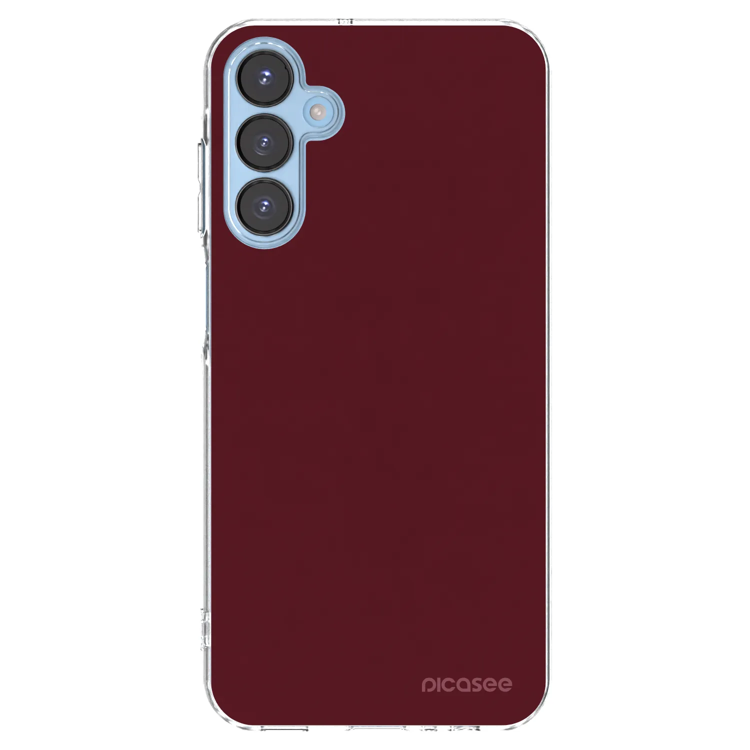 Picasee Samsung Galaxy A15 A156B 5G Hülle - Transparentes Silikon - Burgundy red