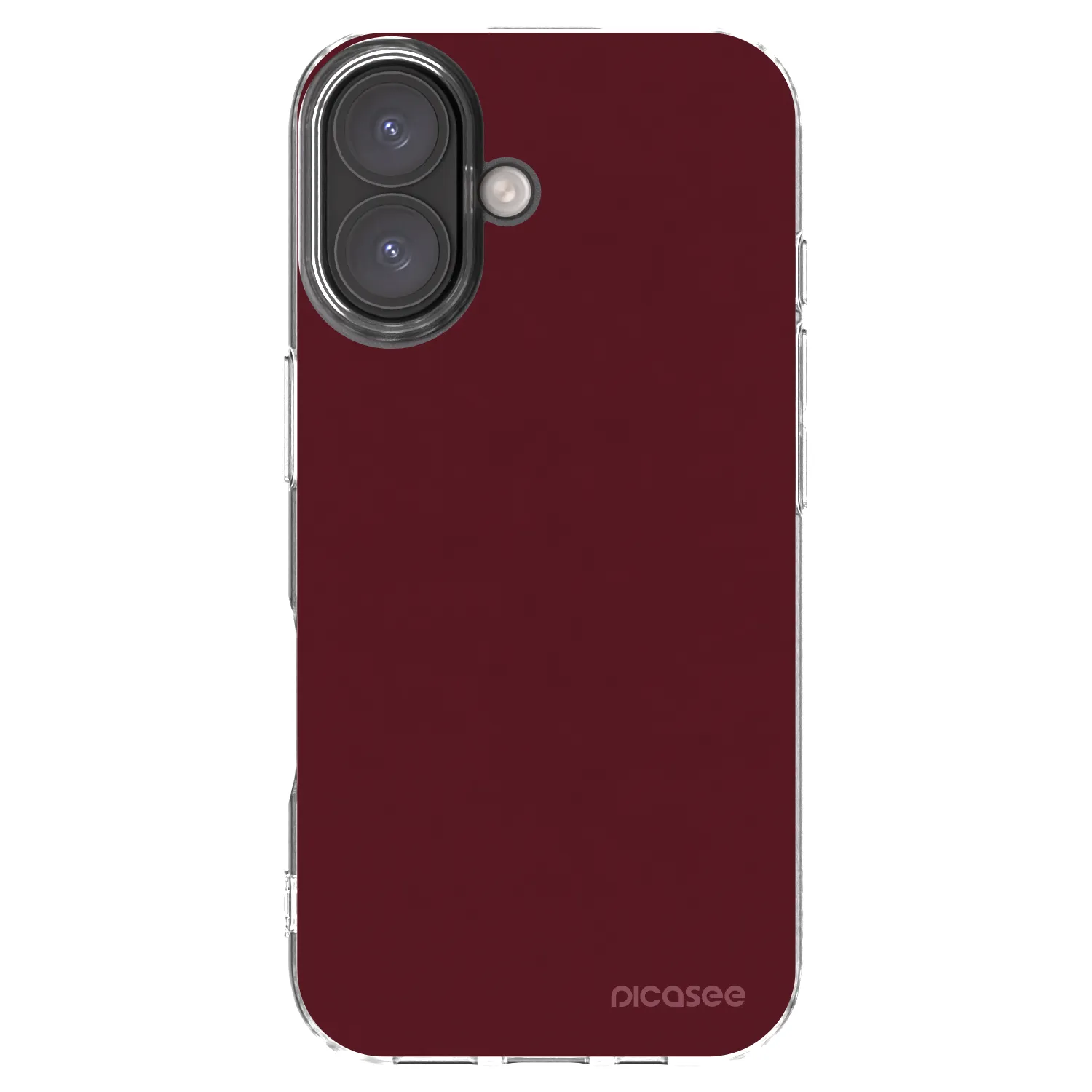 Picasee Apple iPhone 16 Hülle - Transparentes Silikon - Burgundy red