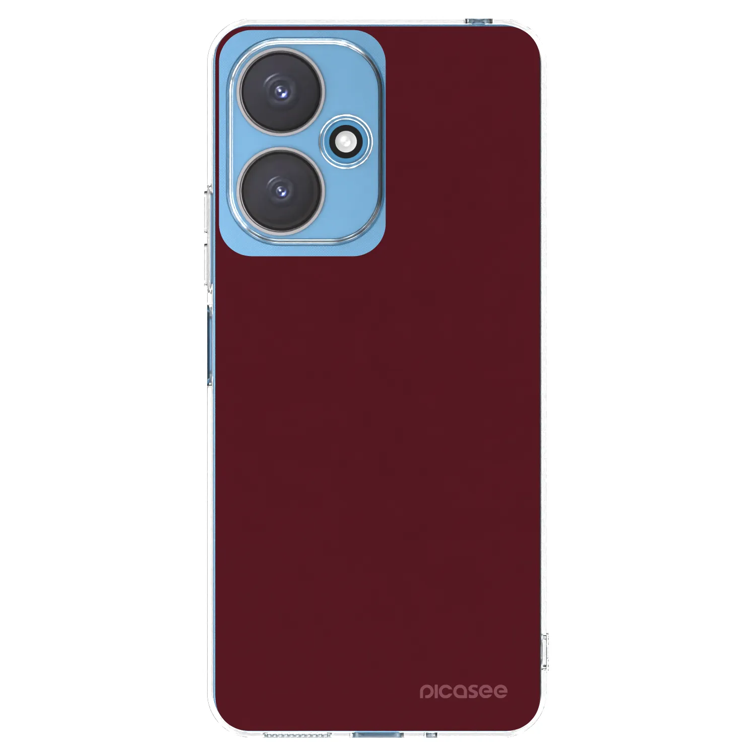 Picasee Xiaomi Redmi 13C 5G Hülle - Transparentes Silikon - Burgundy red