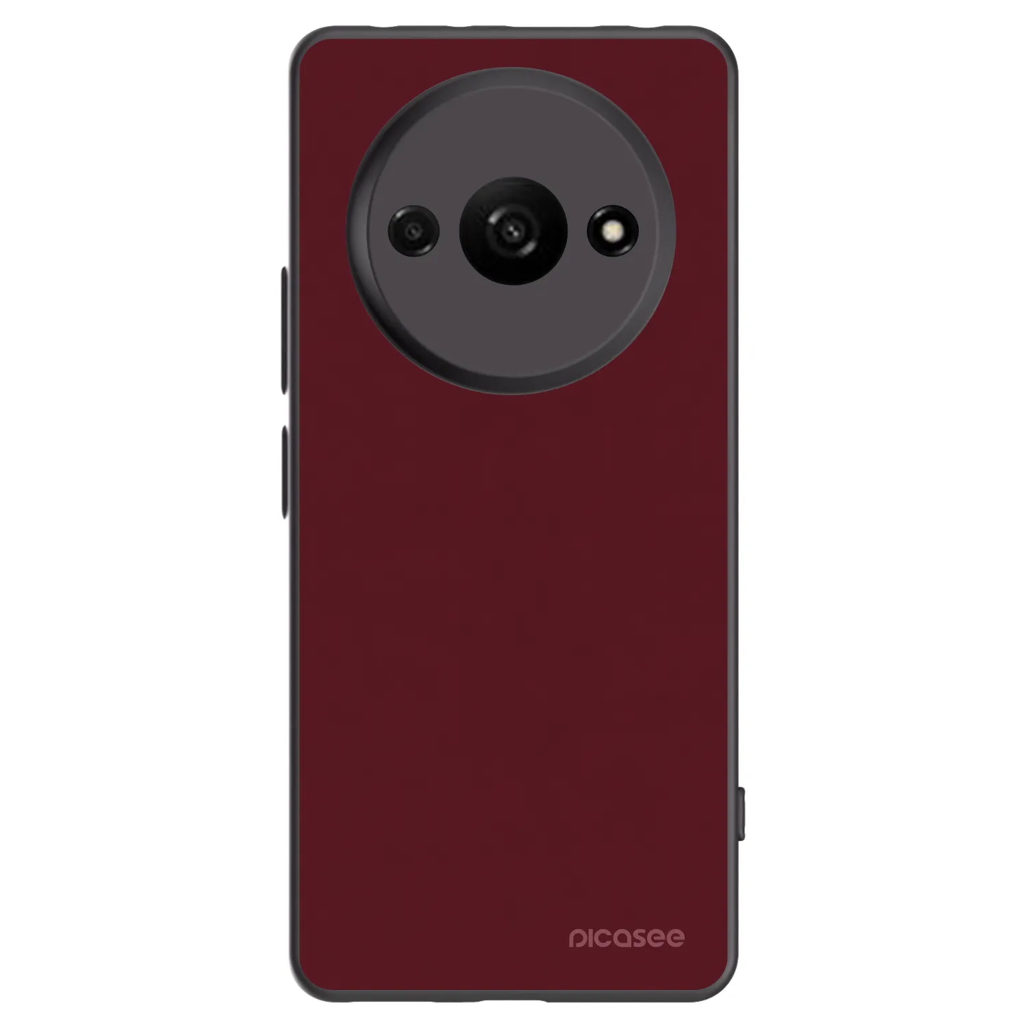 Picasee Xiaomi Redmi A3 Hülle - Schwarzes Silikon - Burgundy red