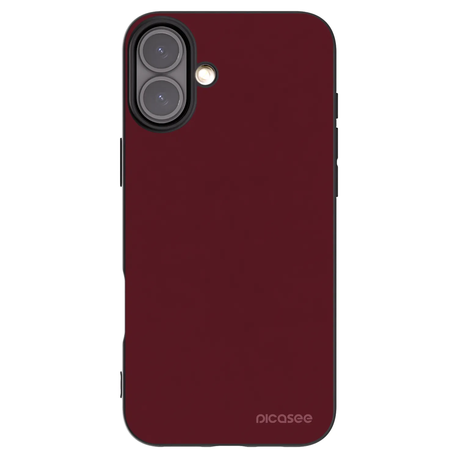 Picasee Apple iPhone 16 Plus Hülle - Schwarzes Silikon - Burgundy red