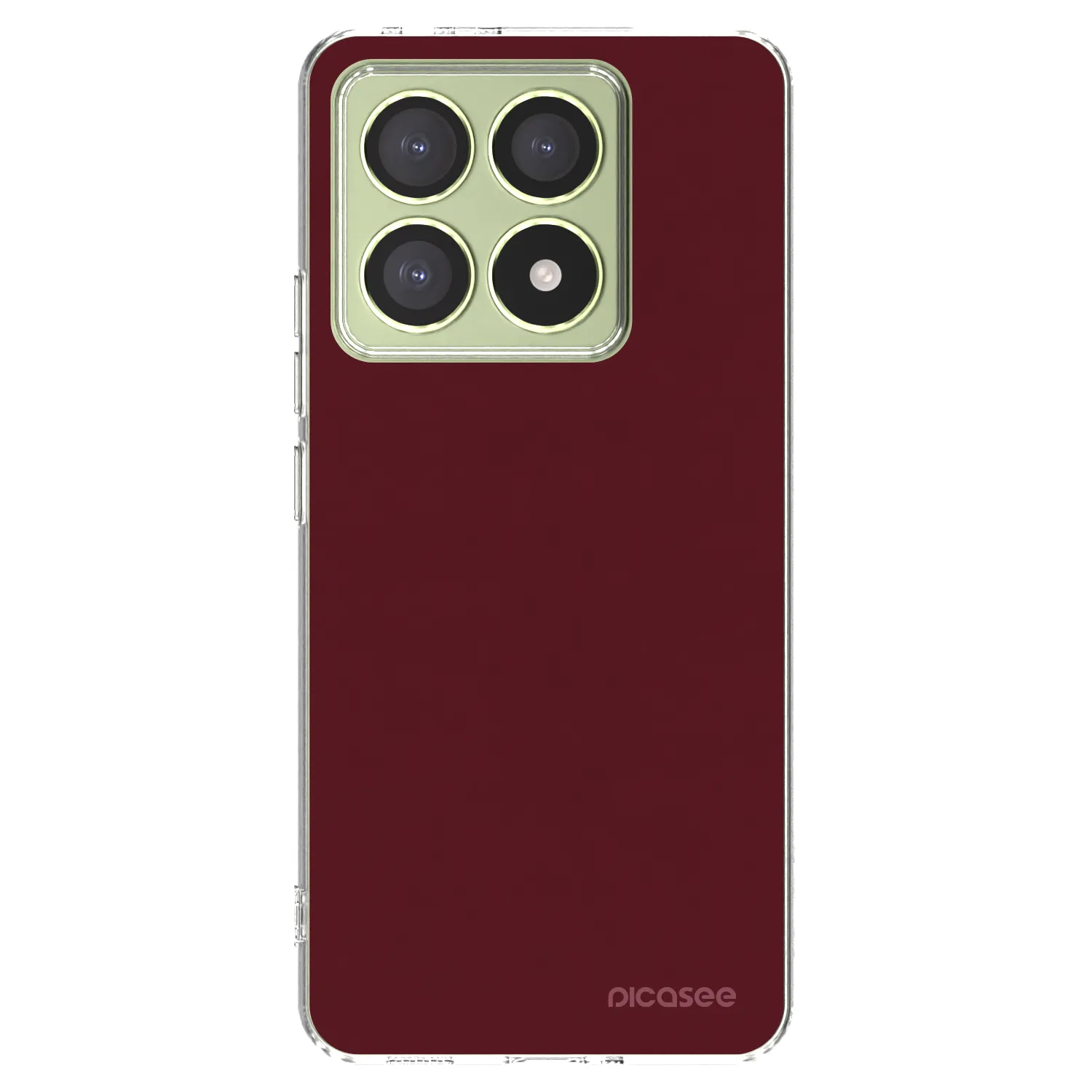 Picasee Xiaomi 14T Hülle - Transparentes Silikon - Burgundy red