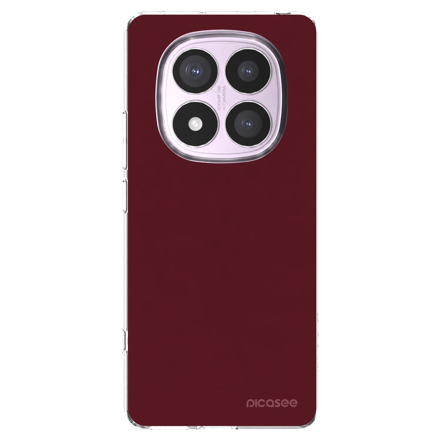 Picasee Xiaomi Redmi Note 14 Pro 5G Hülle - Transparentes Silikon - Burgundy red