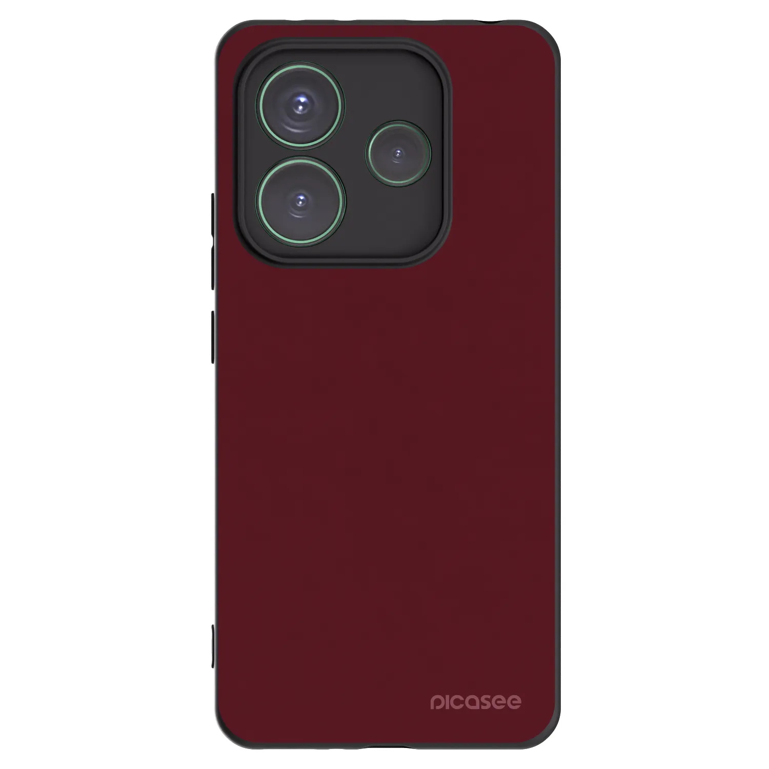 Picasee Xiaomi Redmi Note 14 5G Hülle - Schwarzes Silikon - Burgundy red