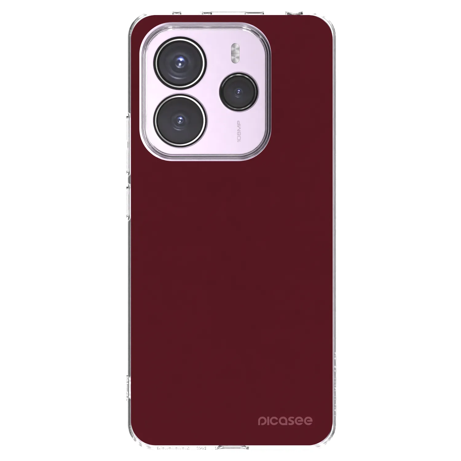 Picasee Xiaomi Redmi Note 14 5G Hülle - Transparentes Silikon - Burgundy red