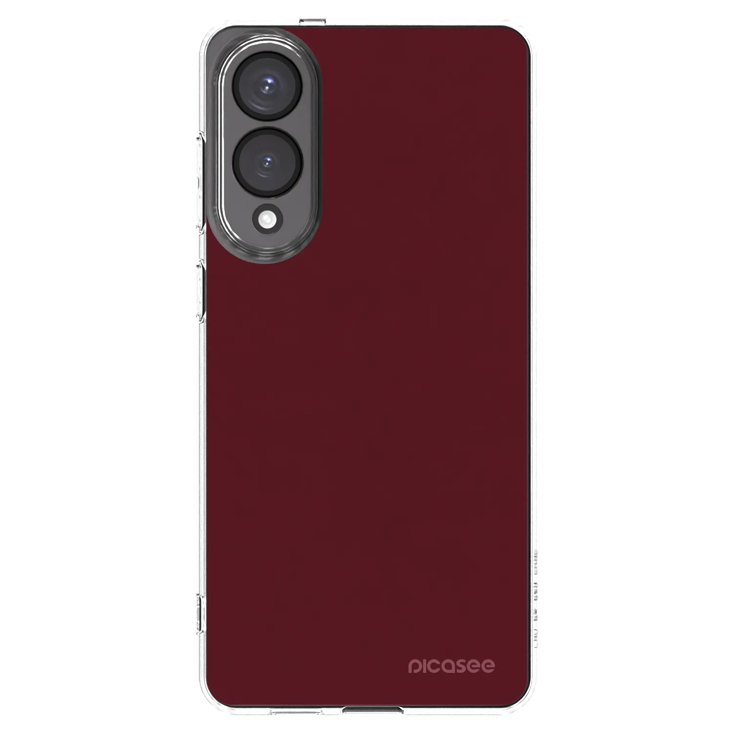 Picasee Samsung Galaxy S25 Edge 5G Hülle - Transparentes Silikon - Burgundy red