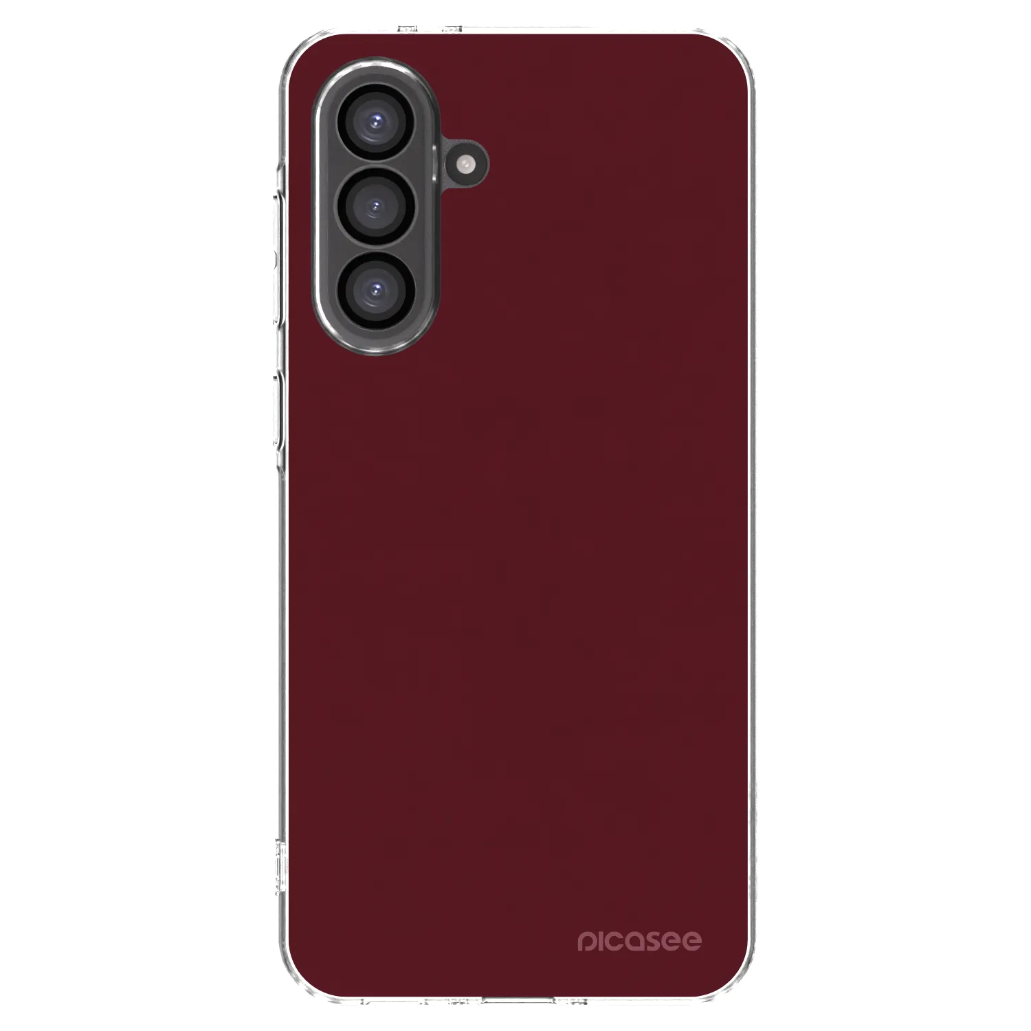 Picasee Samsung Galaxy A56 5G A566B Hülle - Transparentes Silikon - Burgundy red