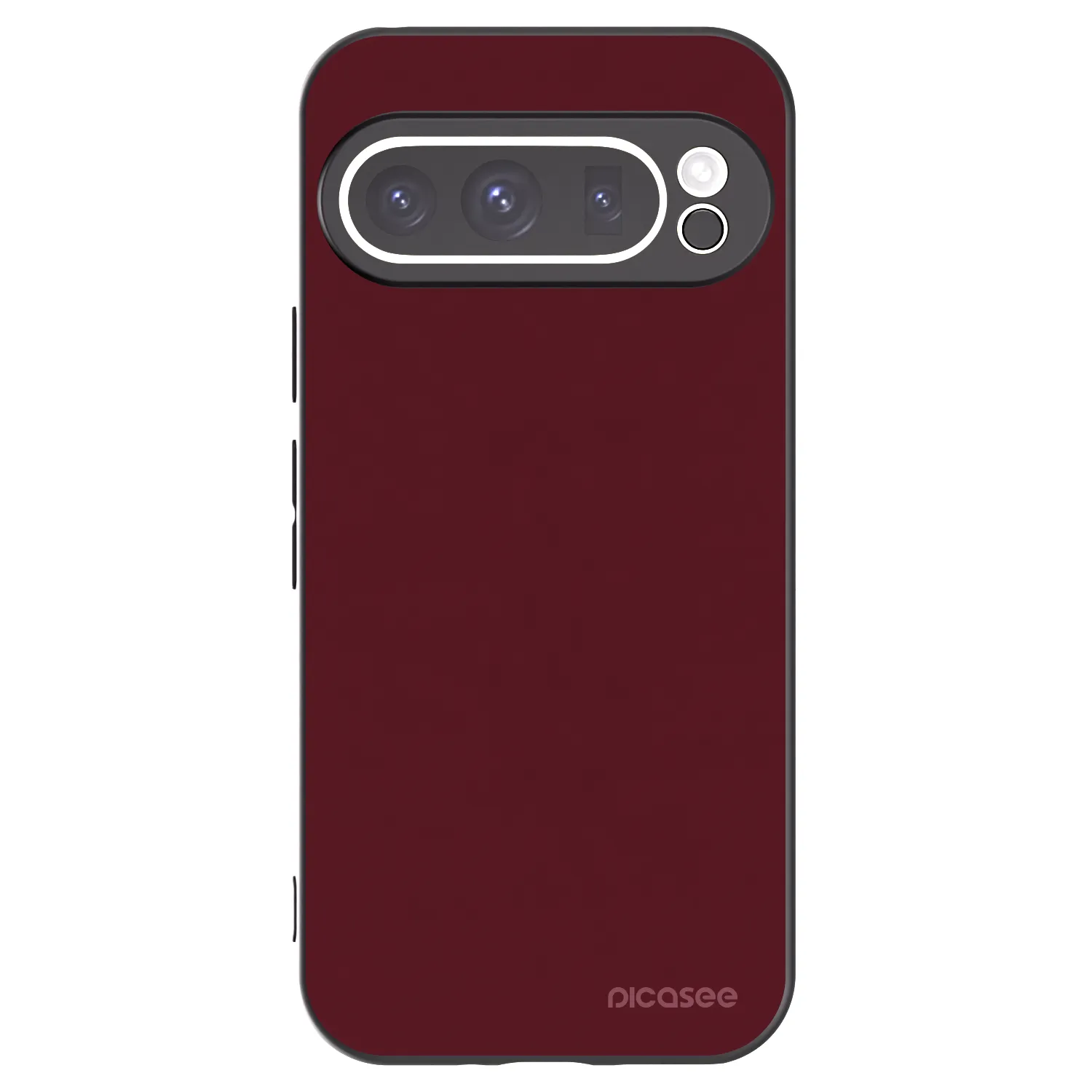 Picasee Google Pixel 9 Pro Hülle - Schwarzes Silikon - Burgundy red