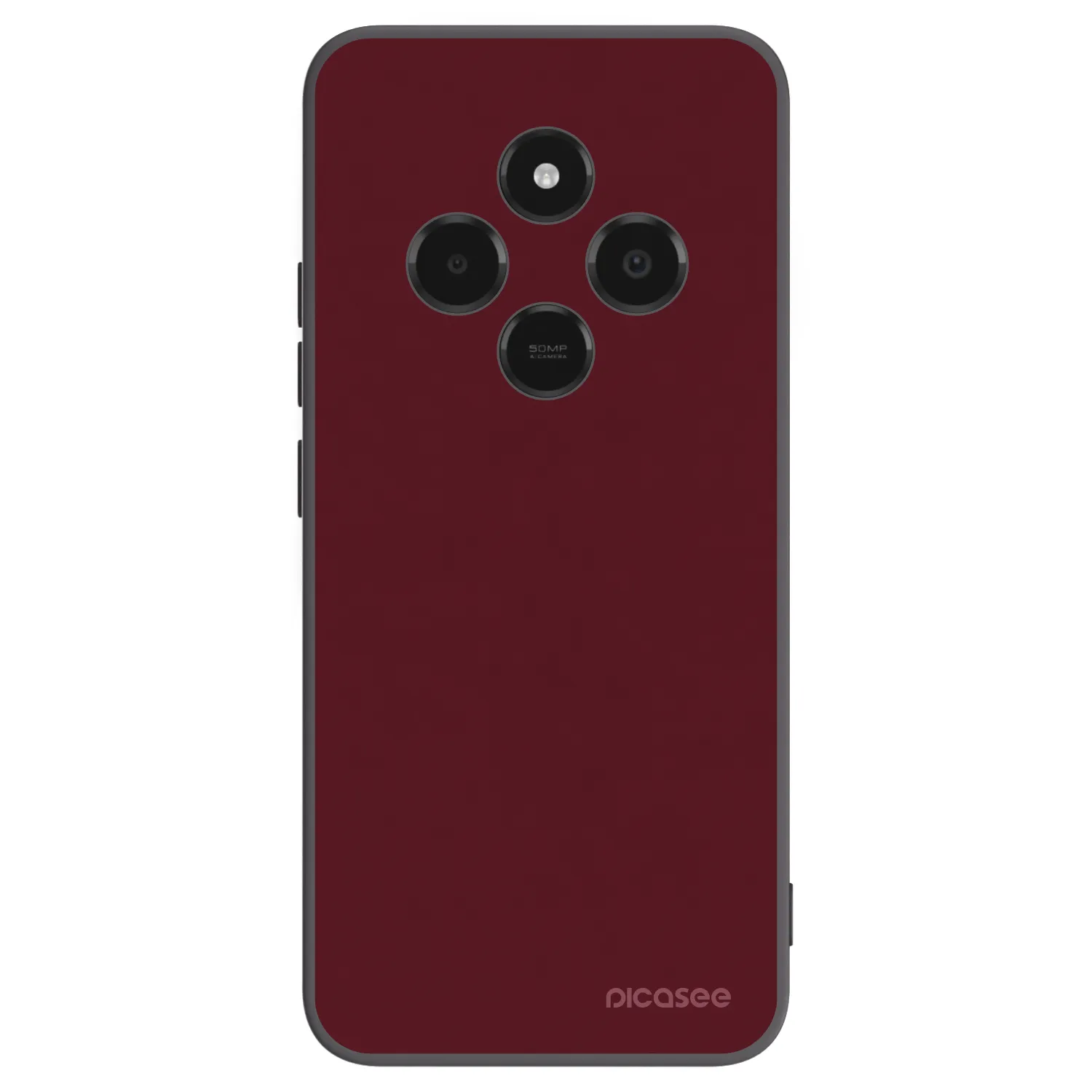 Picasee Xiaomi Poco C75 Hülle - Schwarzes Silikon - Burgundy red
