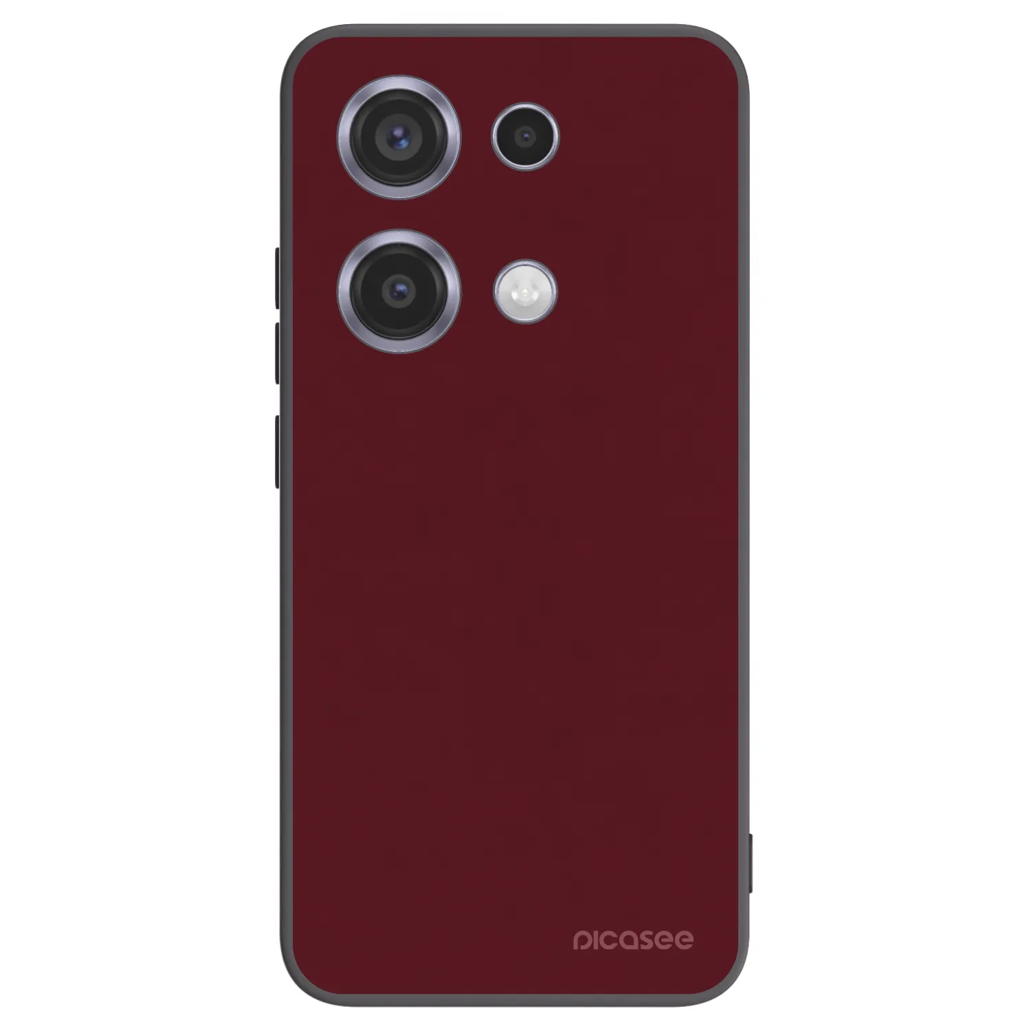Picasee Xiaomi Redmi Note 14S Hülle - Schwarzes Silikon - Burgundy red