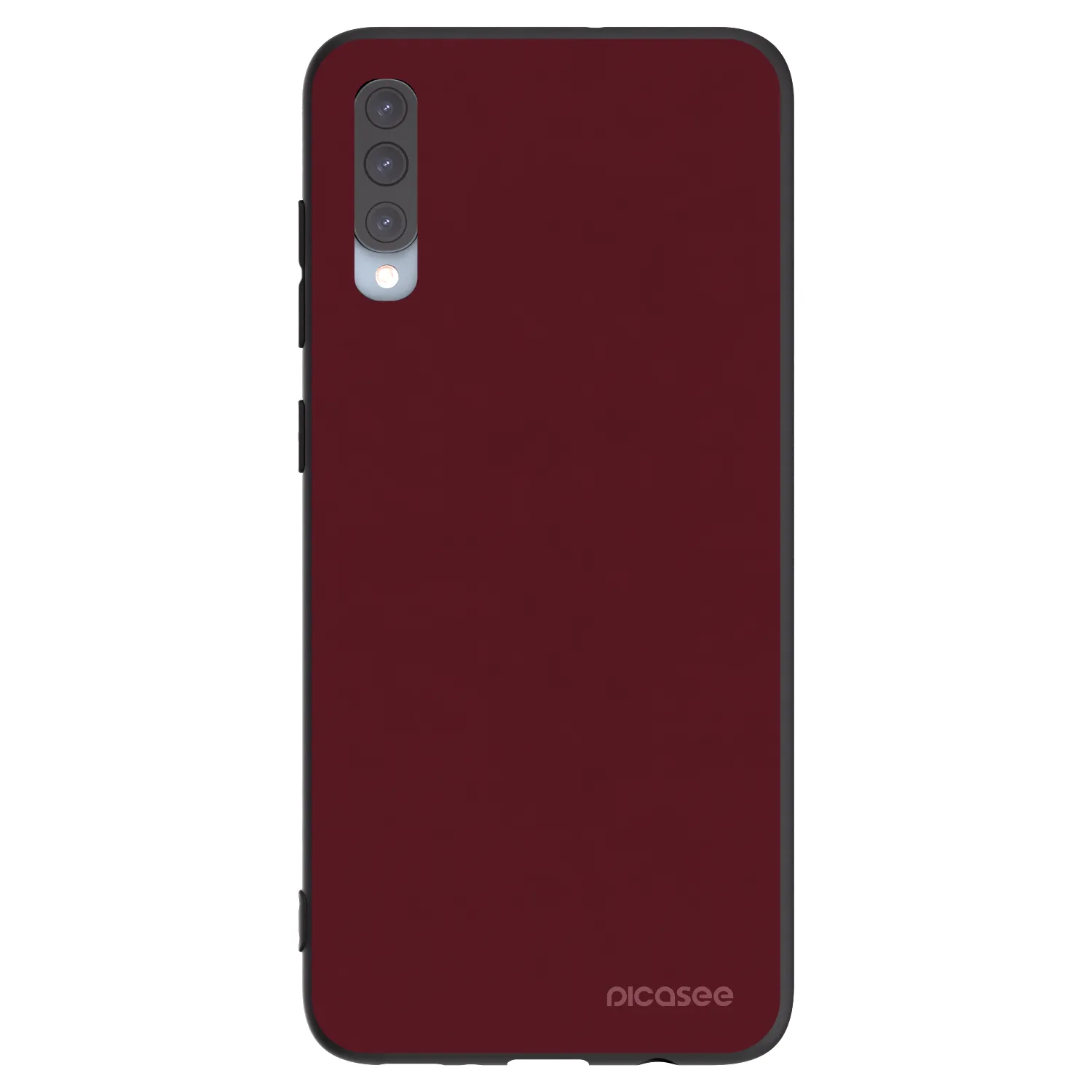 Picasee Samsung Galaxy A70 A705F Hülle - Schwarzes Silikon - Burgundy red