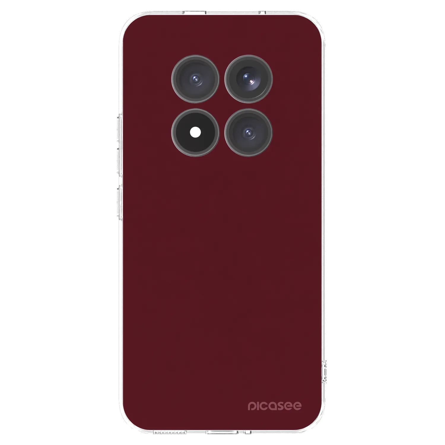 Picasee Xiaomi Redmi Note 15 Pro+ Hülle - Transparentes Silikon - Burgundy red