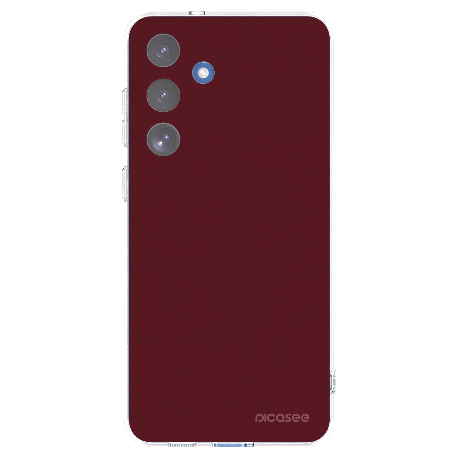 Picasee Samsung Galaxy S25 FE 5G Hülle - Transparentes Silikon - Burgundy red