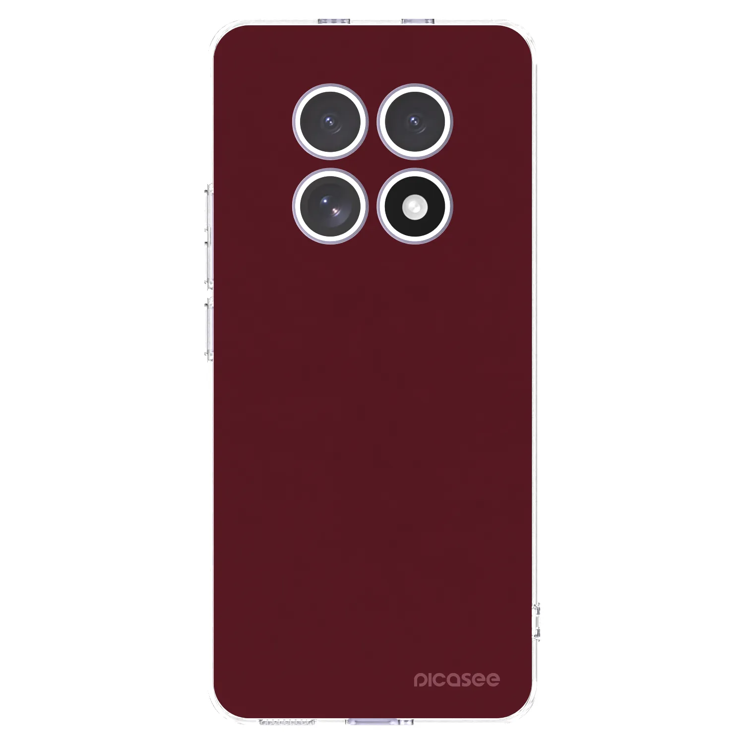 Picasee Xiaomi Redmi Note 15 4G Hülle - Transparentes Silikon - Burgundy red