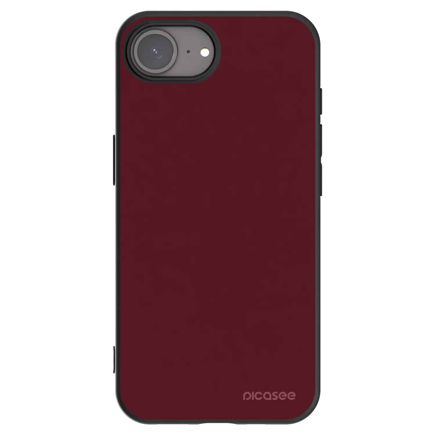 Picasee Apple iPhone 17e Hülle - Schwarzes Silikon - Burgundy red