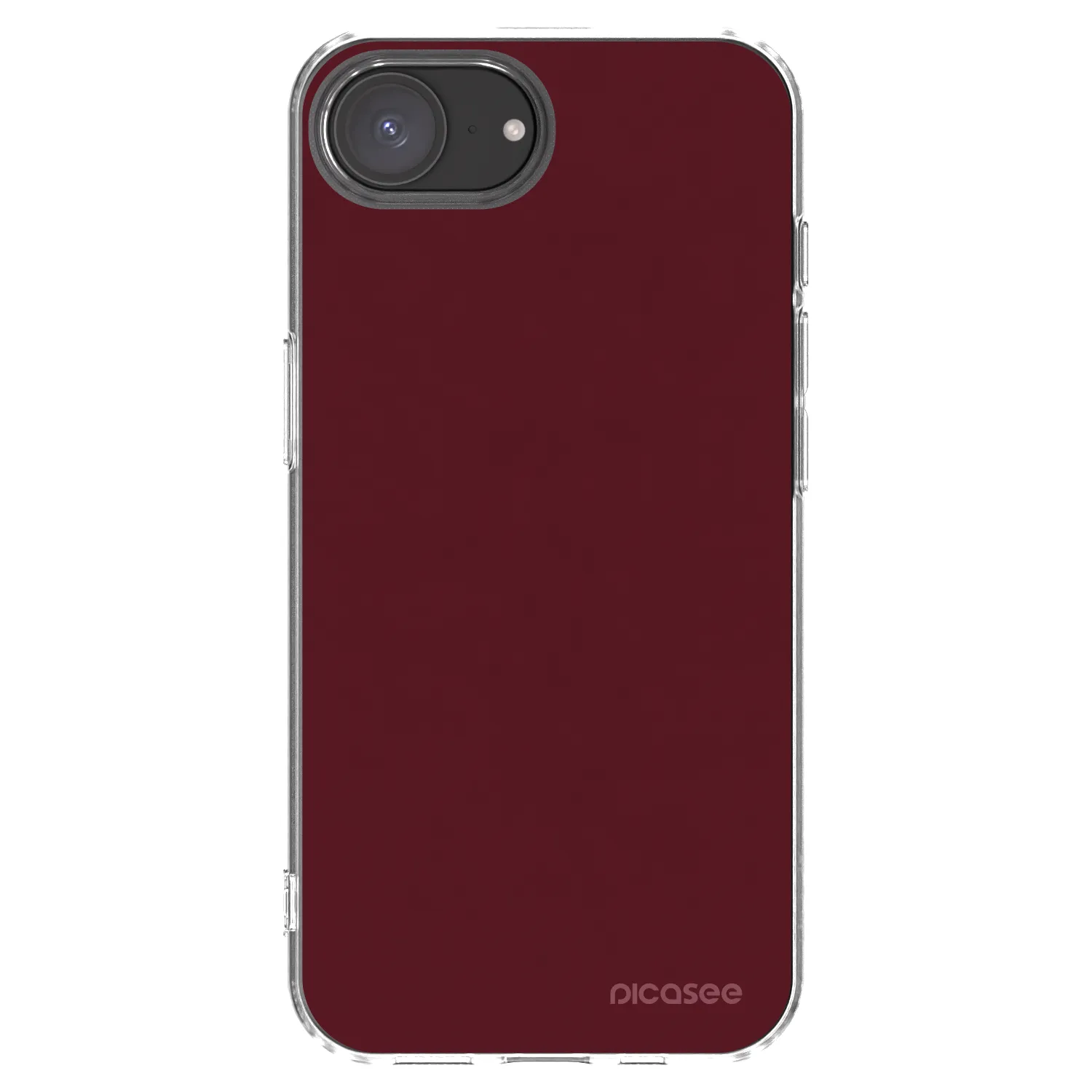 Picasee Apple iPhone 17e Hülle - Transparentes Silikon - Burgundy red