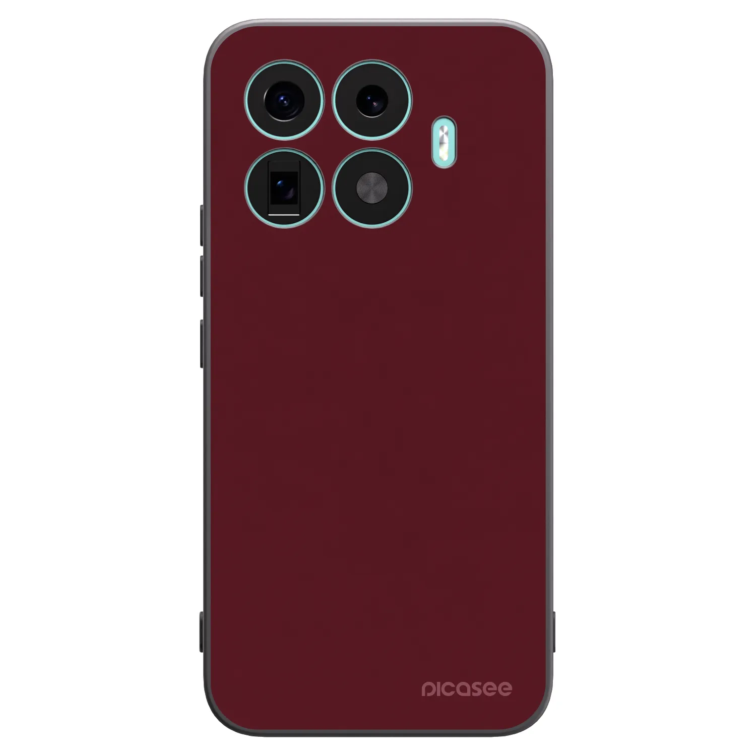 Picasee Xiaomi 17T Pro Hülle - Schwarzes Silikon - Burgundy red