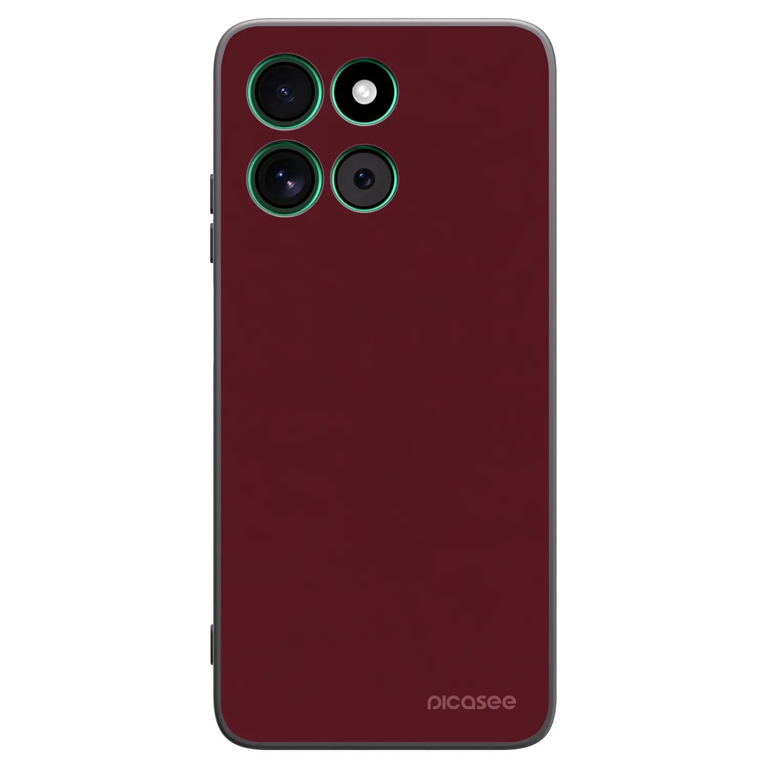 Picasee Motorola Moto G57 Power Hülle - Schwarzes Silikon - Burgundy red