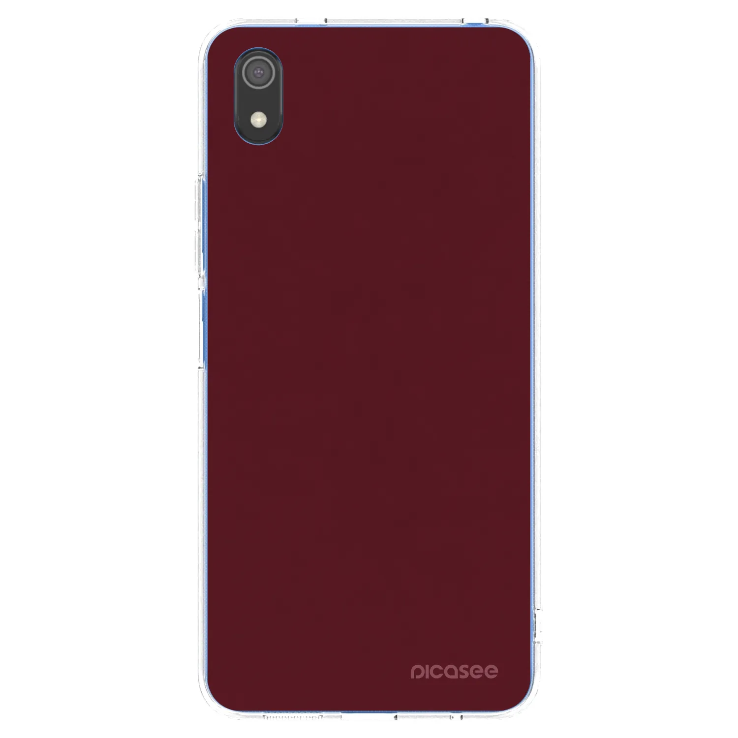 Picasee Xiaomi Redmi 7A Hülle - Transparentes Silikon - Burgundy red