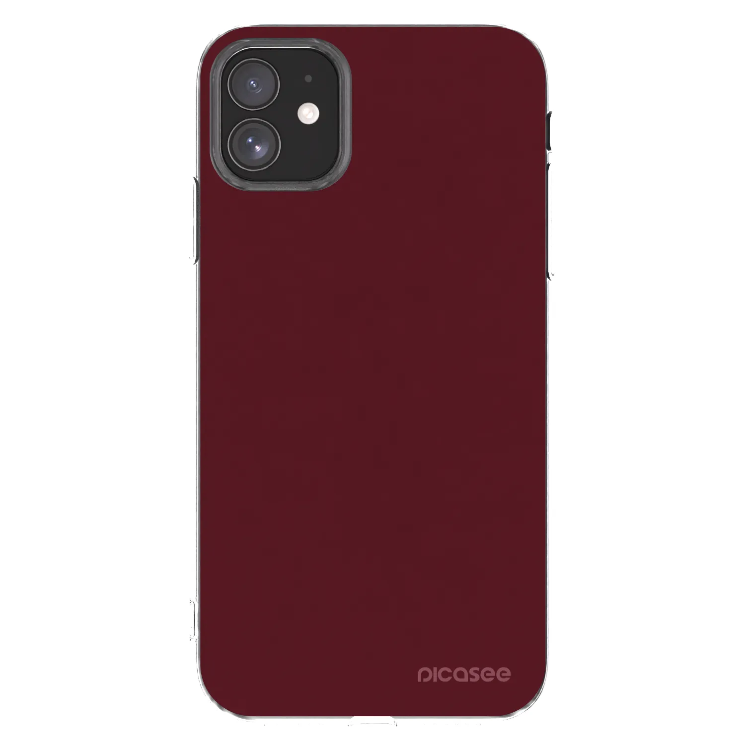 Picasee Apple iPhone 11 Hülle - Transparentes Silikon - Burgundy red