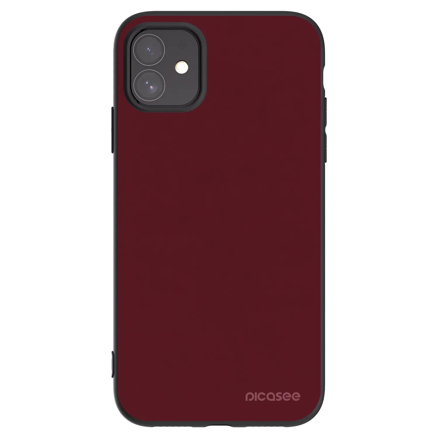 Picasee Apple iPhone 11 Hülle - Schwarzes Silikon - Burgundy red