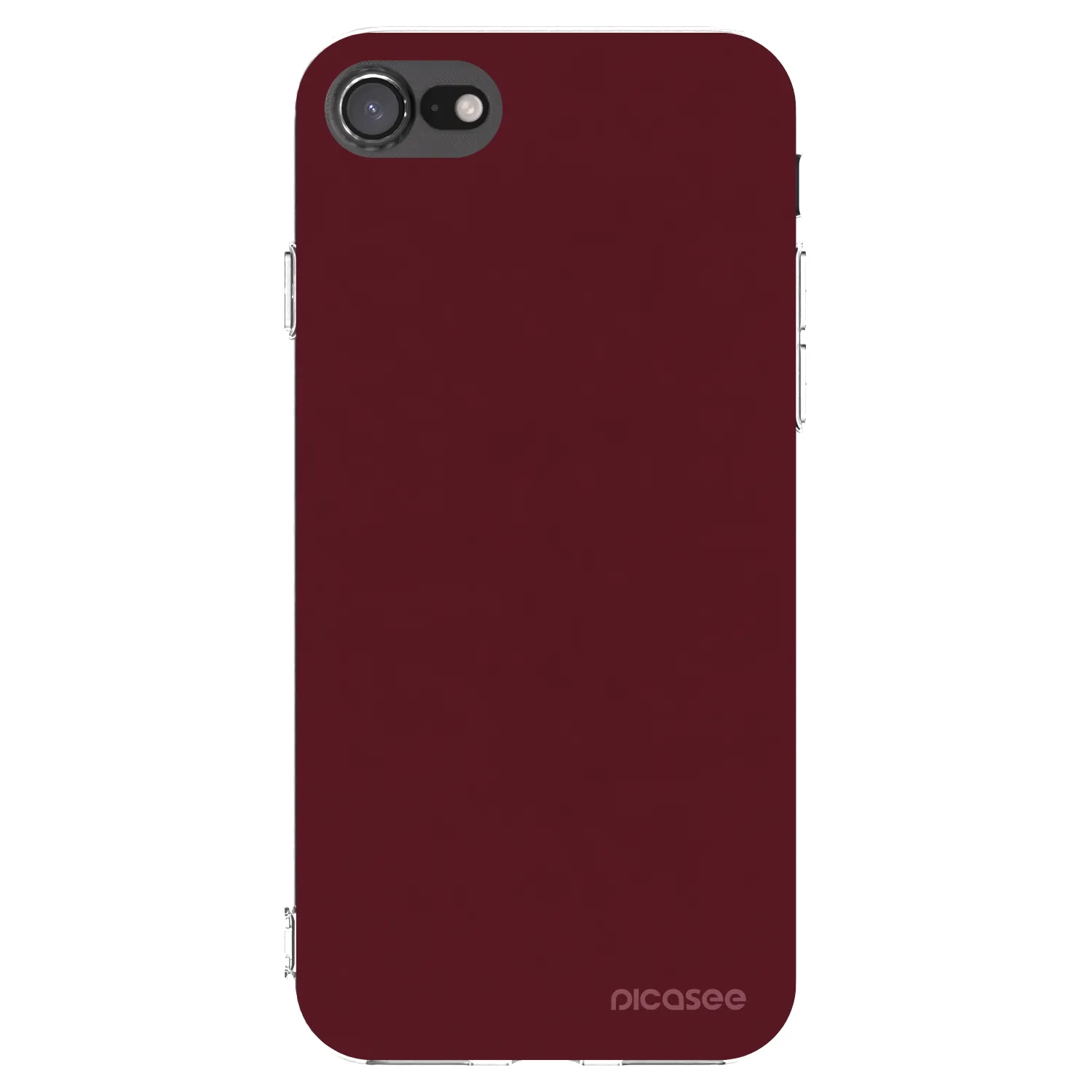 Picasee Apple iPhone 8 Hülle - Transparentes Silikon - Burgundy red
