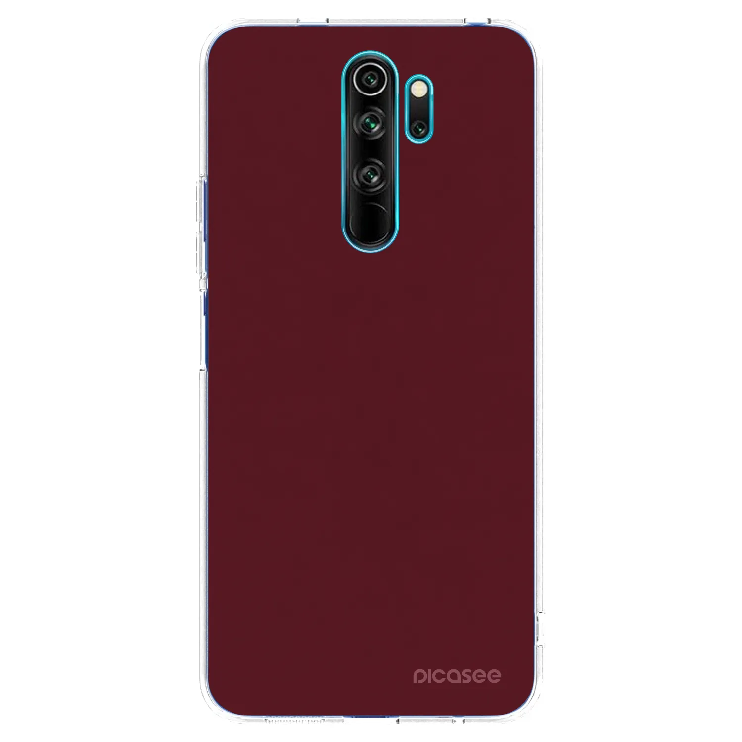 Picasee Xiaomi Redmi Note 8 Pro Hülle - Transparentes Silikon - Burgundy red