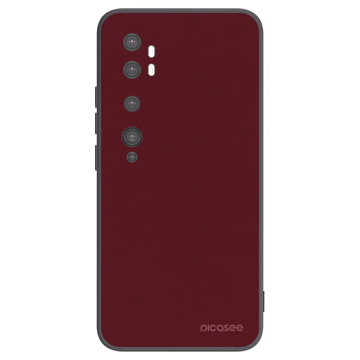 Picasee Xiaomi Mi Note 10 (Pro) Hülle - Schwarzes Silikon - Burgundy red