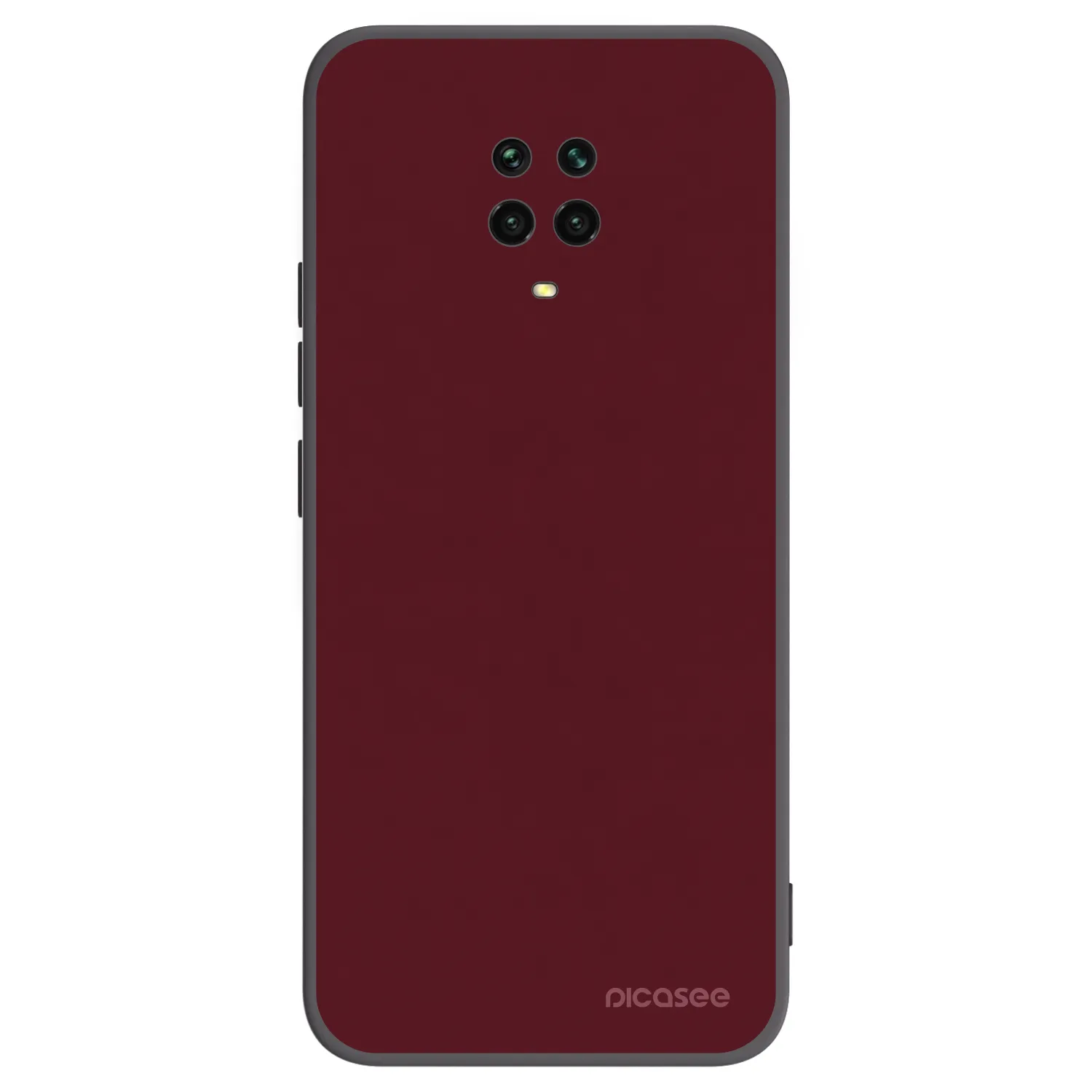 Picasee Xiaomi Redmi Note 9 Pro Hülle - Schwarzes Silikon - Burgundy red