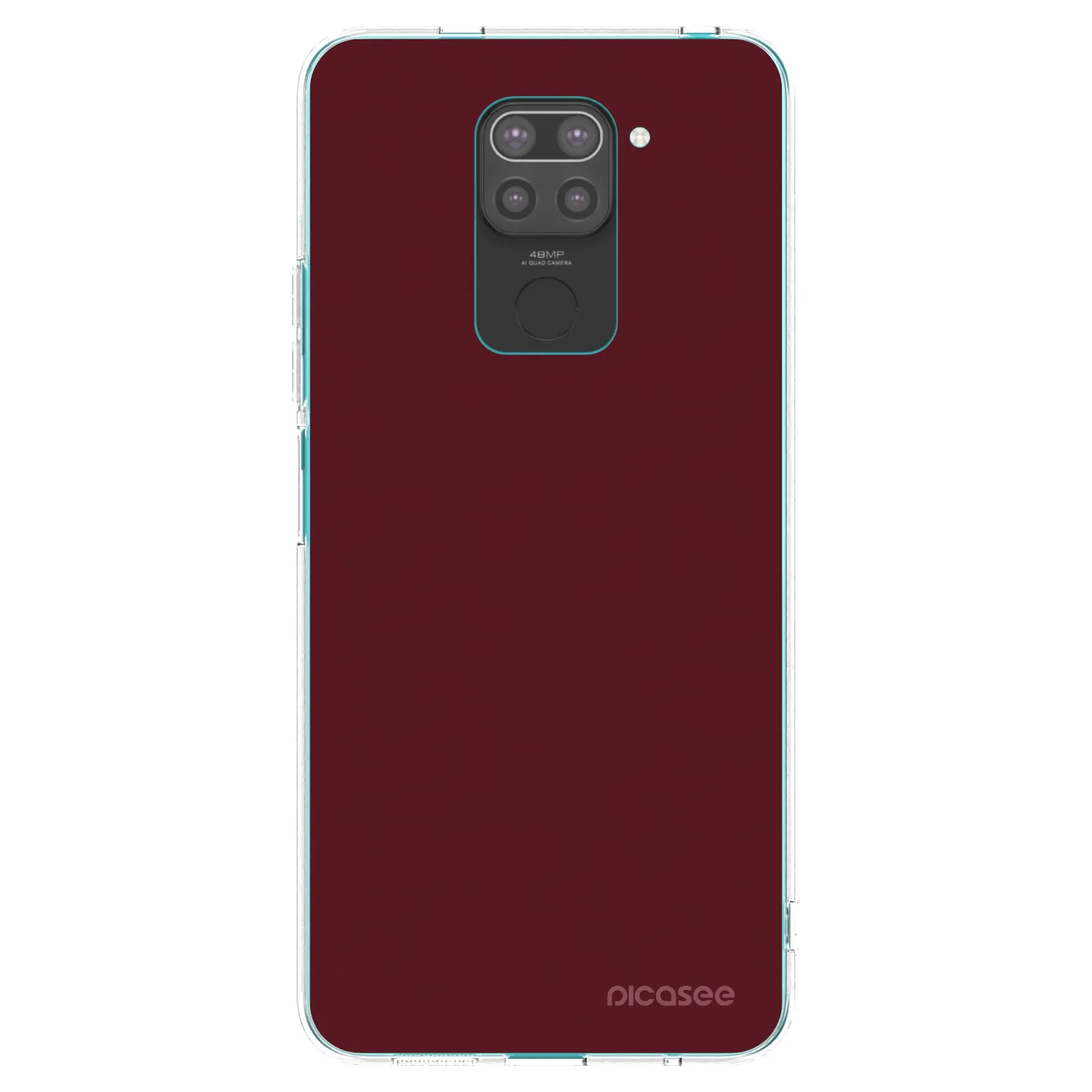 Picasee Xiaomi Redmi Note 9 Hülle - Schwarzes Silikon - Burgundy red