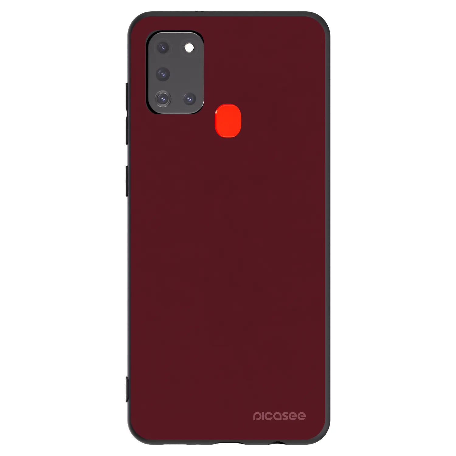 Picasee Samsung Galaxy A21s Hülle - Schwarzes Silikon - Burgundy red
