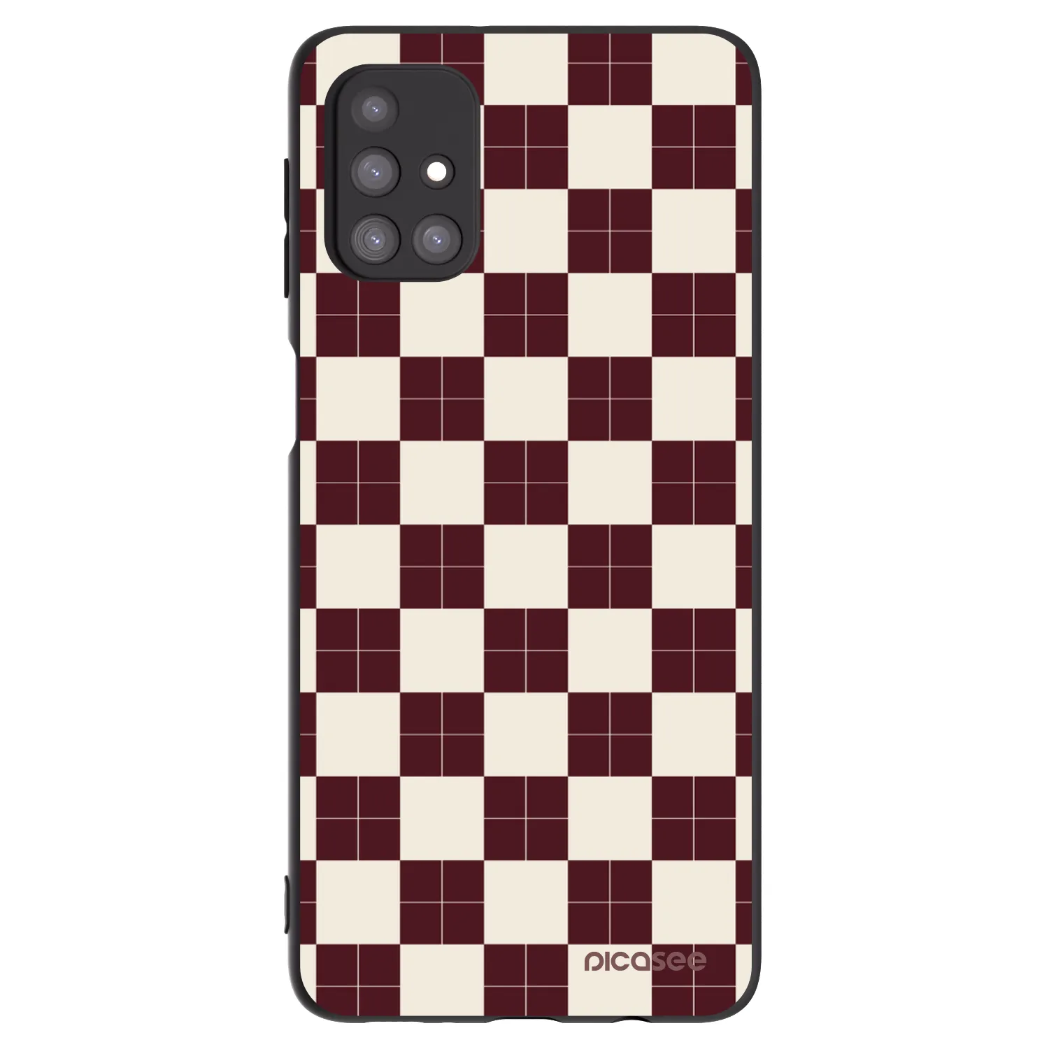 Picasee Samsung Galaxy M31s Hülle - Schwarzes Silikon - Checked Away