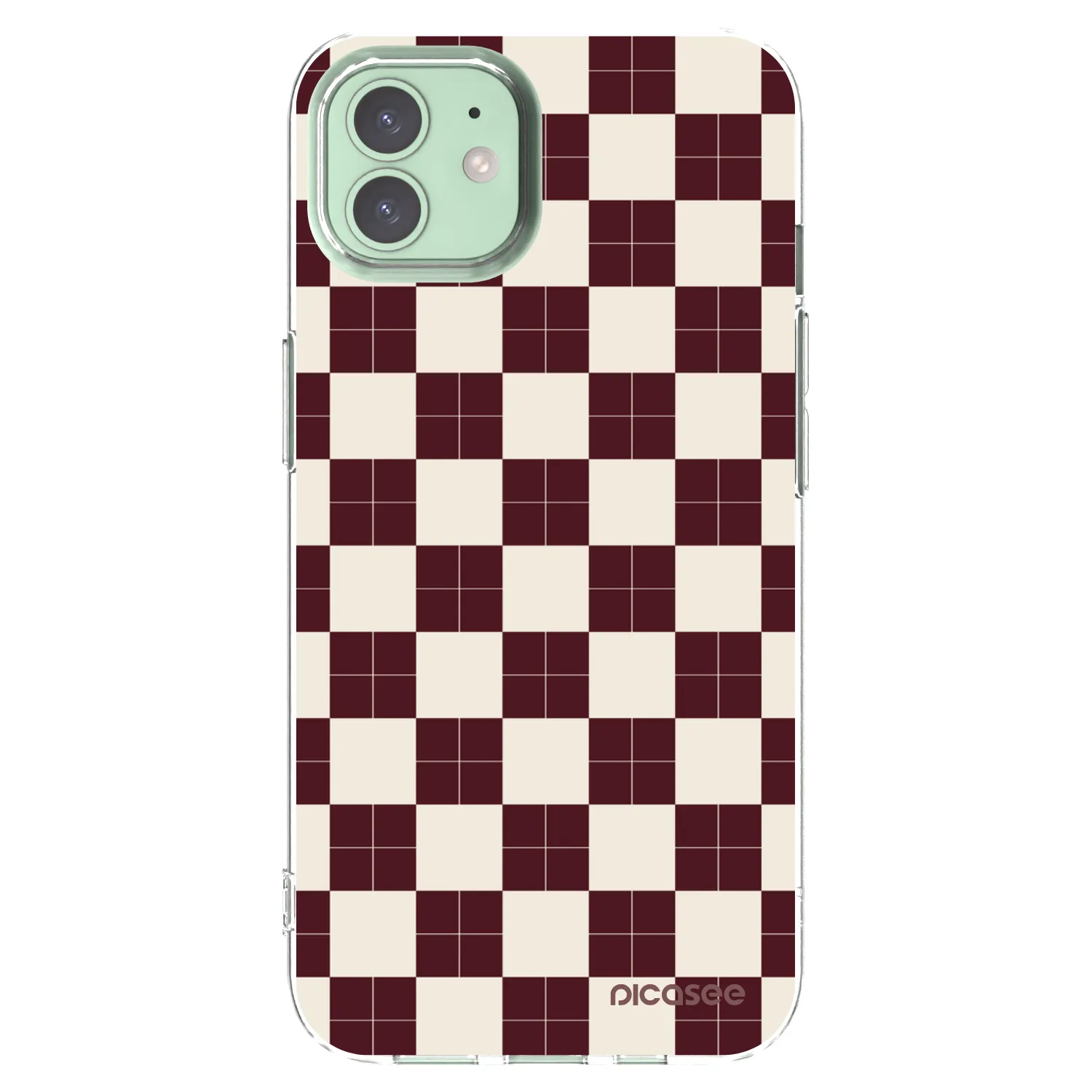 Picasee Apple iPhone 12 Hülle - Transparentes Silikon - Checked Away
