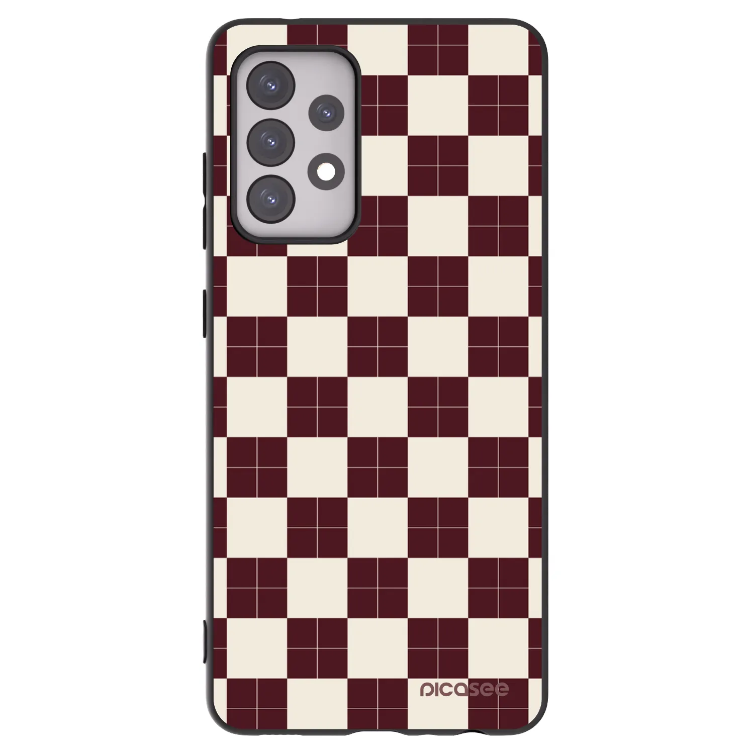 Picasee Samsung Galaxy A52 5G A525F Hülle - Schwarzes Silikon - Checked Away