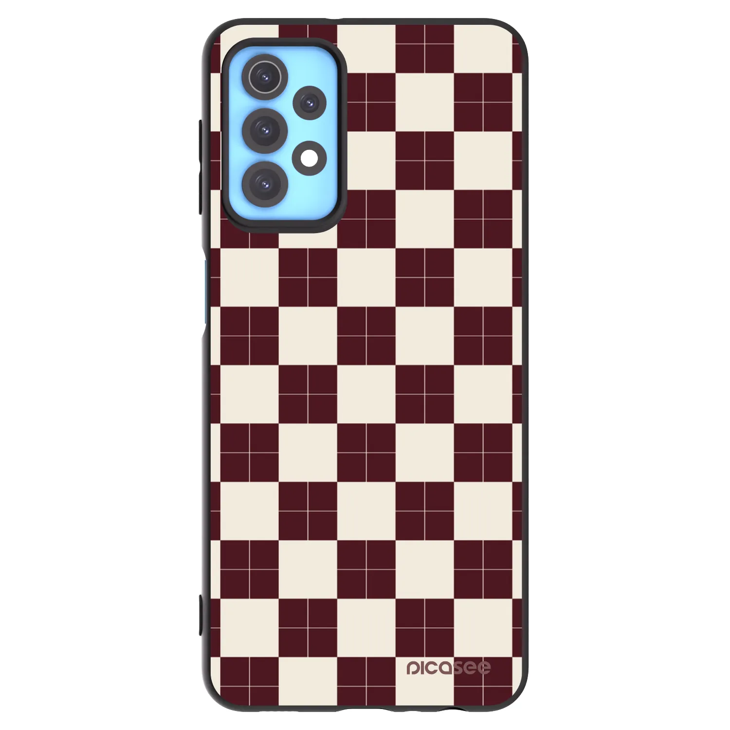 Picasee Samsung Galaxy A32 4G SM-A325F Hülle - Schwarzes Silikon - Checked Away