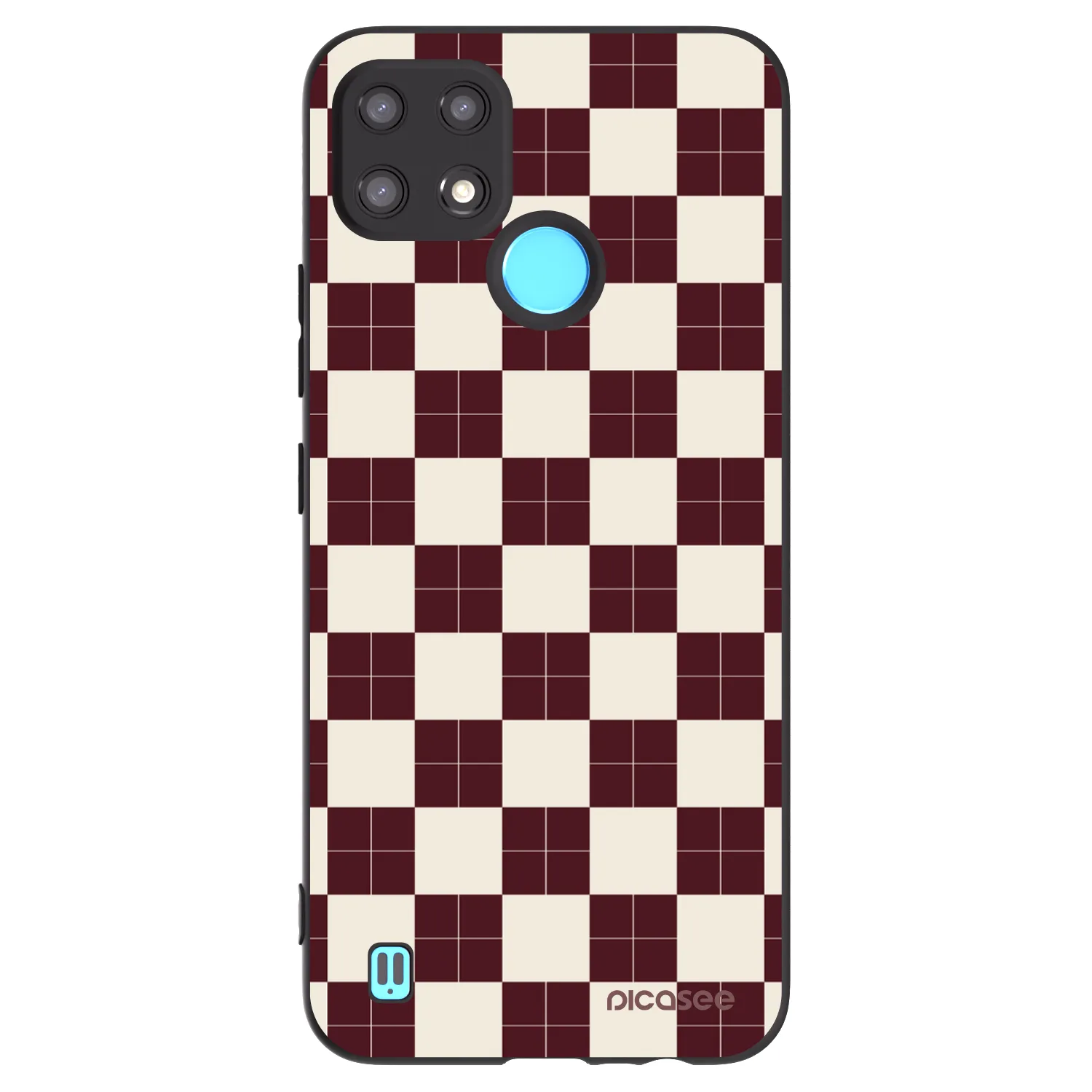 Picasee Realme C21 Hülle - Schwarzes Silikon - Checked Away