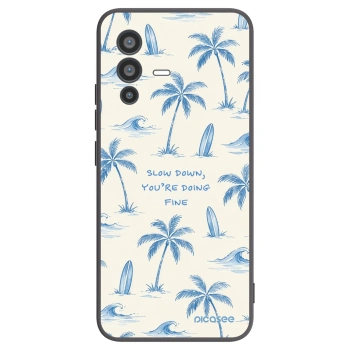 Picasee Vivo V23 5G Hülle - Schwarzes Silikon - Slow Tide
