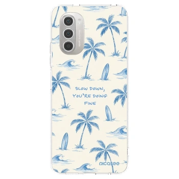 Picasee Motorola Moto G51 Hülle - Transparentes Silikon - Slow Tide