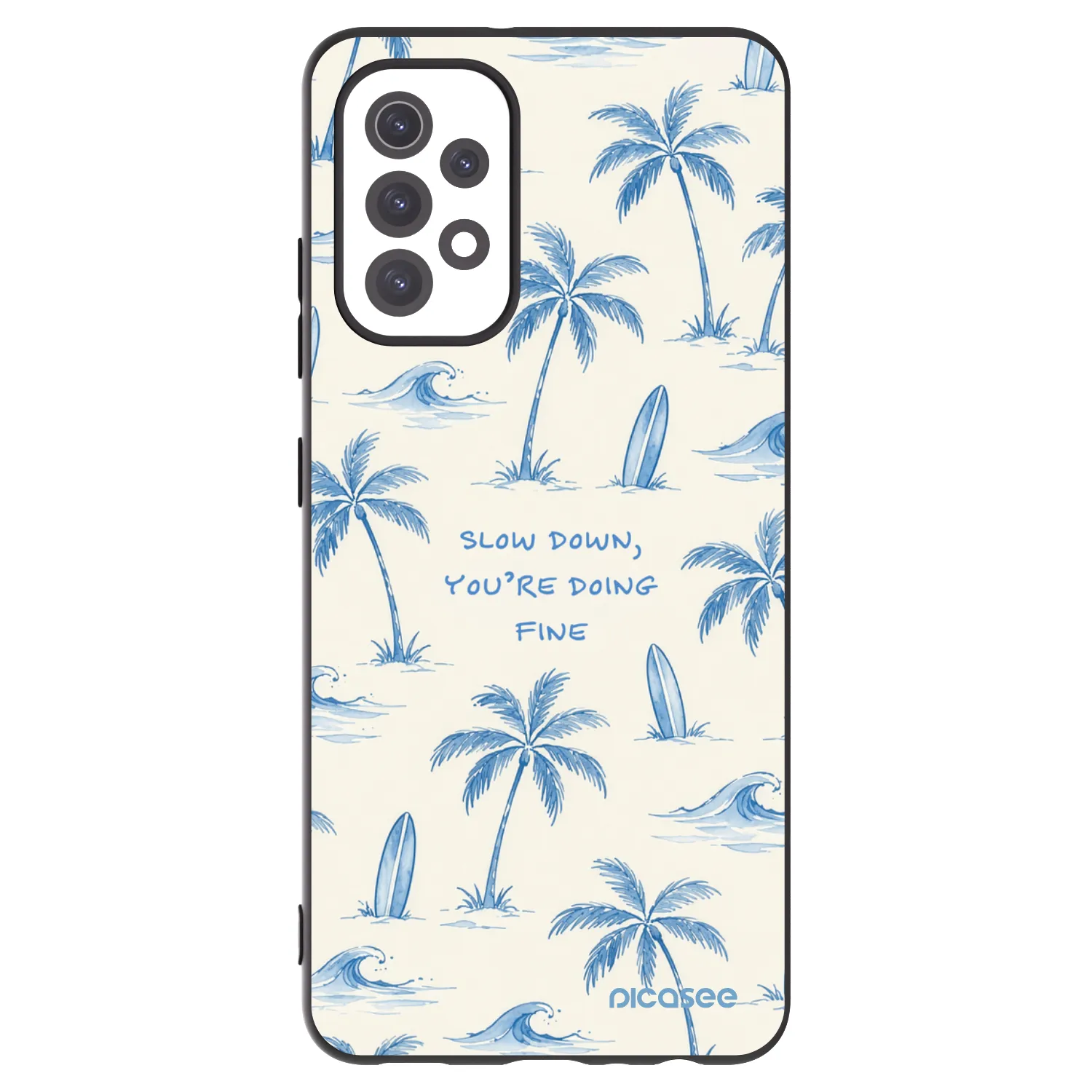 Picasee Samsung Galaxy A32 5G A326B Hülle - Schwarzes Silikon - Slow Tide