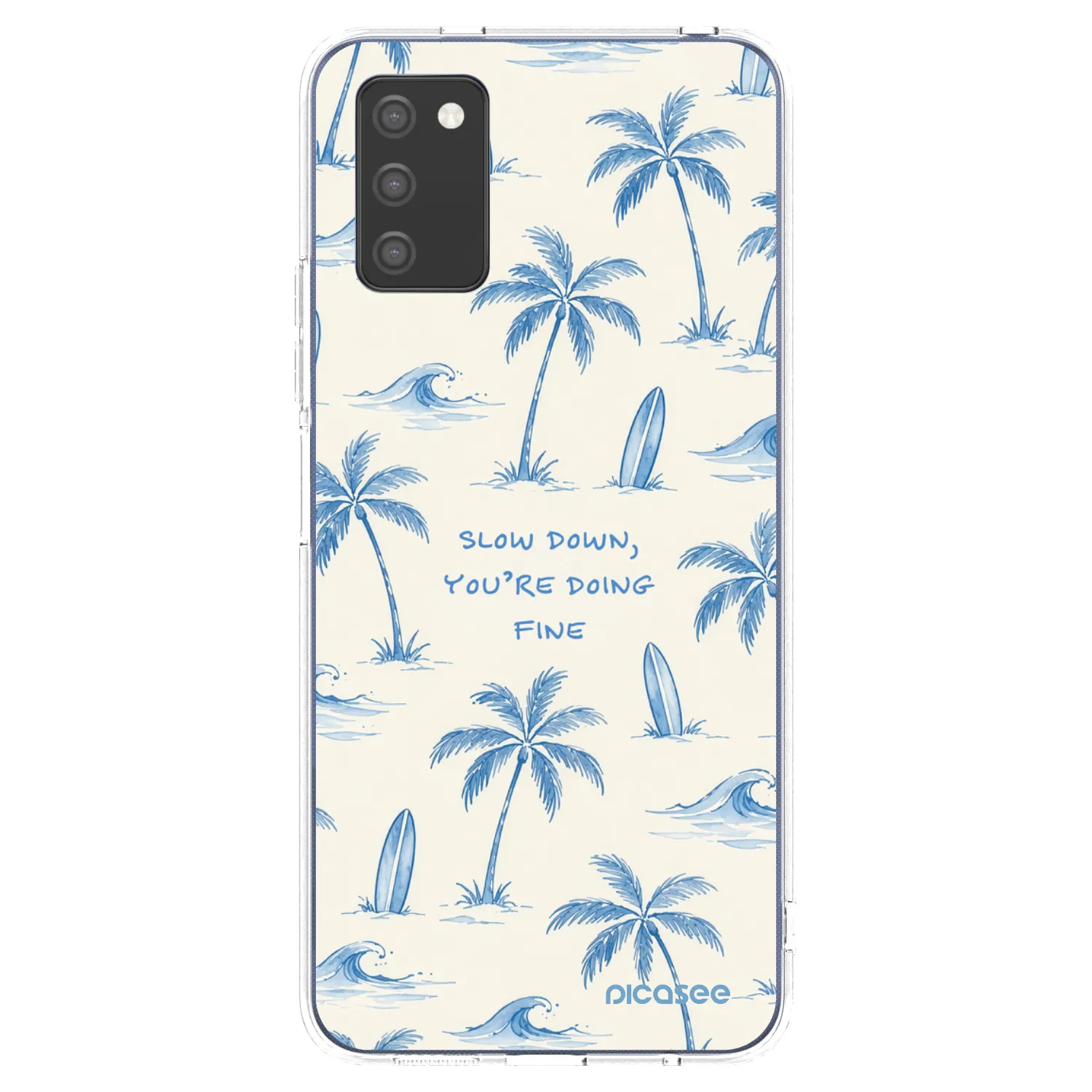 Picasee Samsung Galaxy A03s A037G Hülle - Transparentes Silikon - Slow Tide
