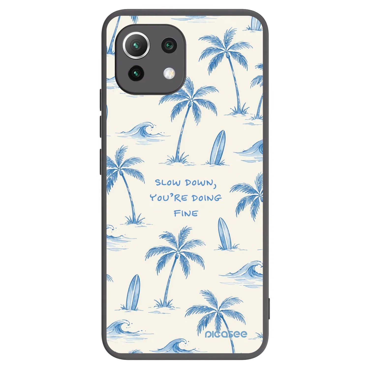 Picasee Xiaomi 11 Lite 5G NE Hülle - Schwarzes Silikon - Slow Tide