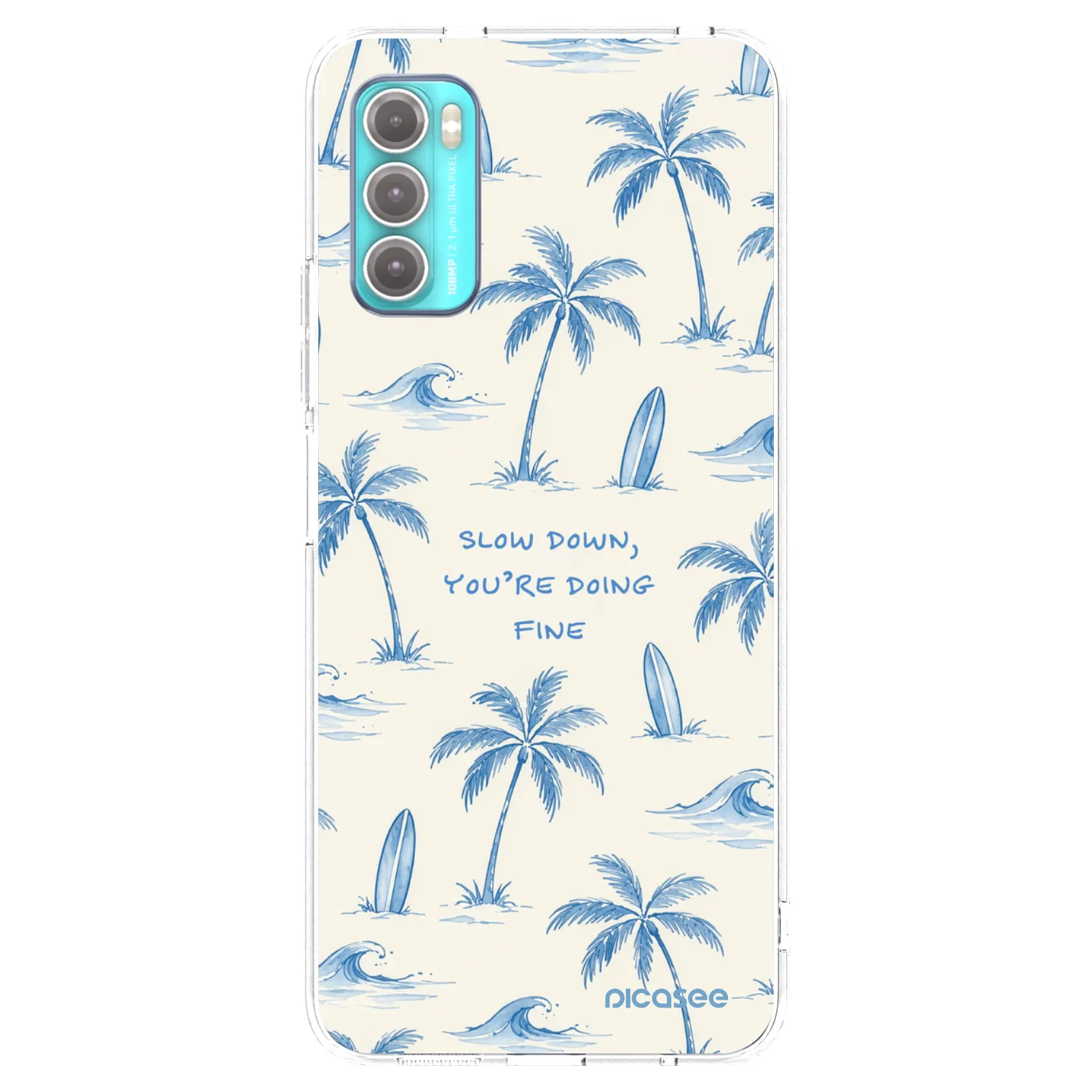 Picasee Motorola Moto G60 Hülle - Transparentes Silikon - Slow Tide