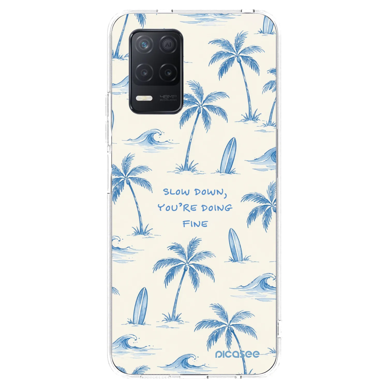 Picasee Realme 8 5G Hülle - Transparentes Silikon - Slow Tide