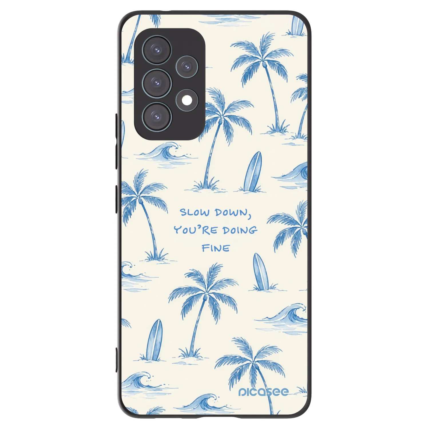 Picasee Samsung Galaxy A53 5G A536 Hülle - Schwarzes Silikon - Slow Tide